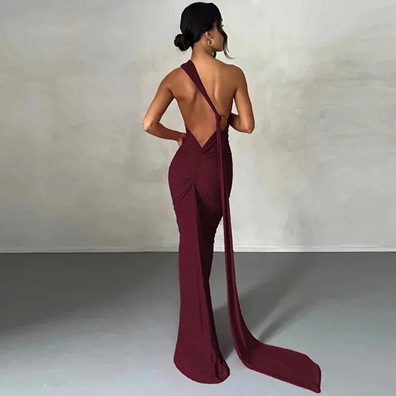 Elegant evening gown for weddings and formal events.