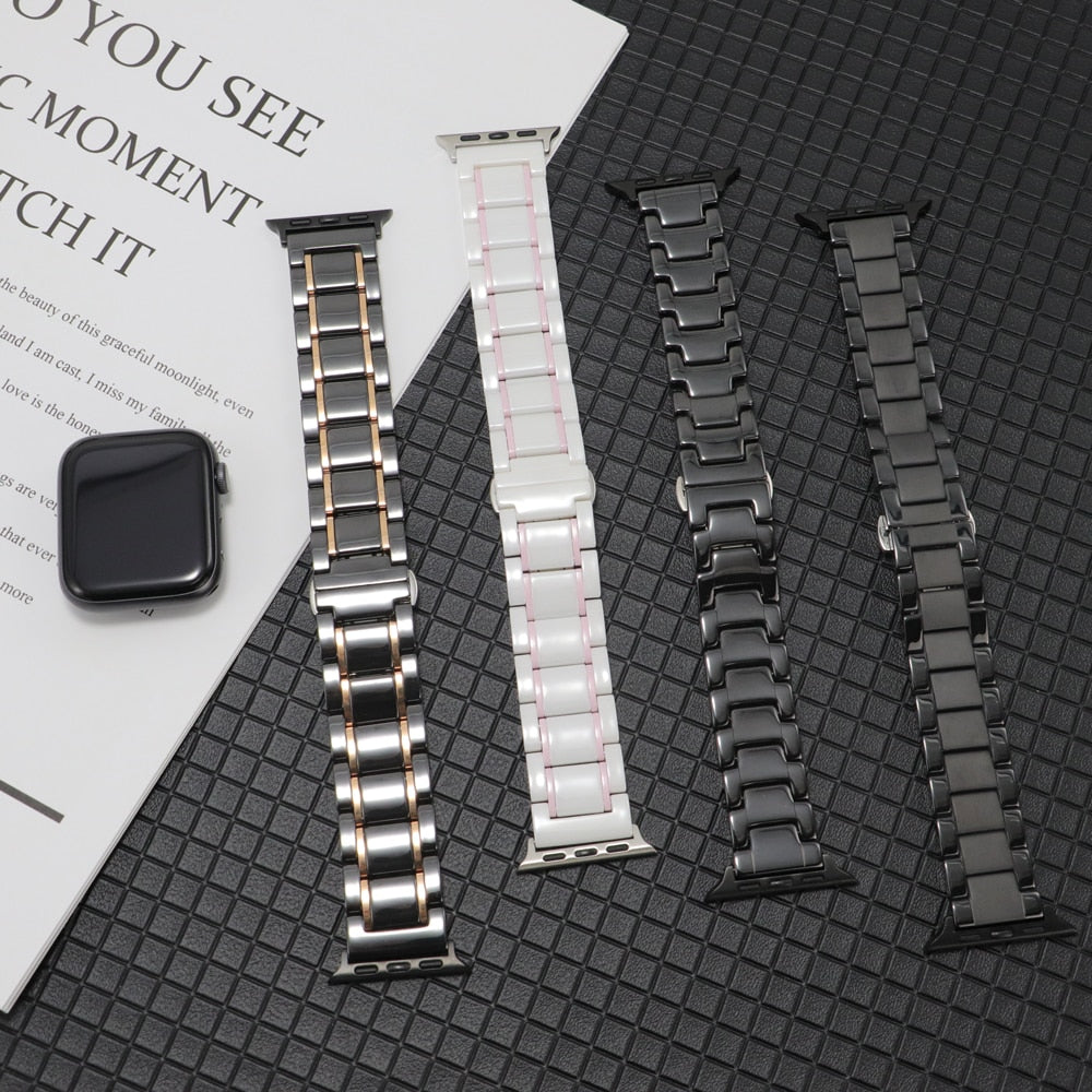 Ceramic Apple Watch Strap Series 11/10/9/8/7/6/5/4/ SE / Ultra 1/2/3