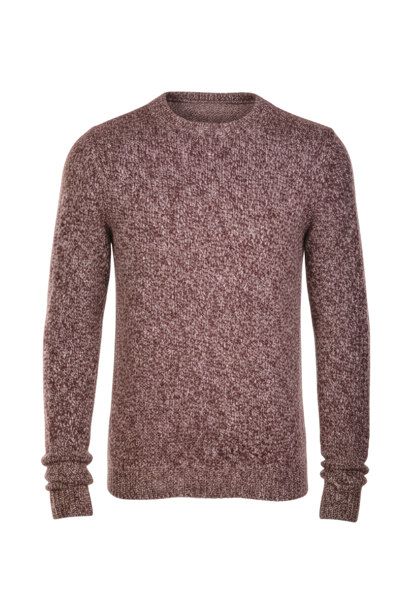 Fedeli Wool-Cashmere Marled Crewneck Knit Sweater