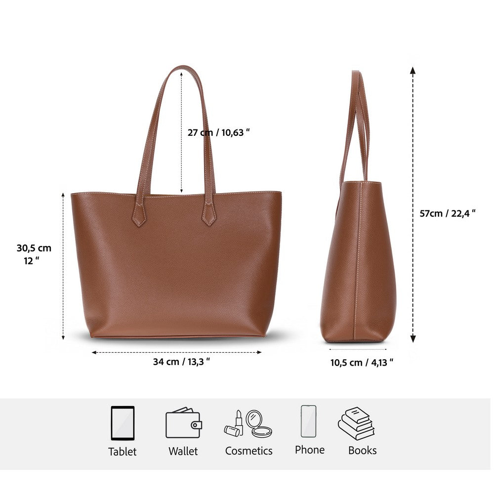 Solea Women’s Leather Bag – Genuine Leather Women’s Tote Shoulder Bag for Everyday Use | Minimal & Handcrafted