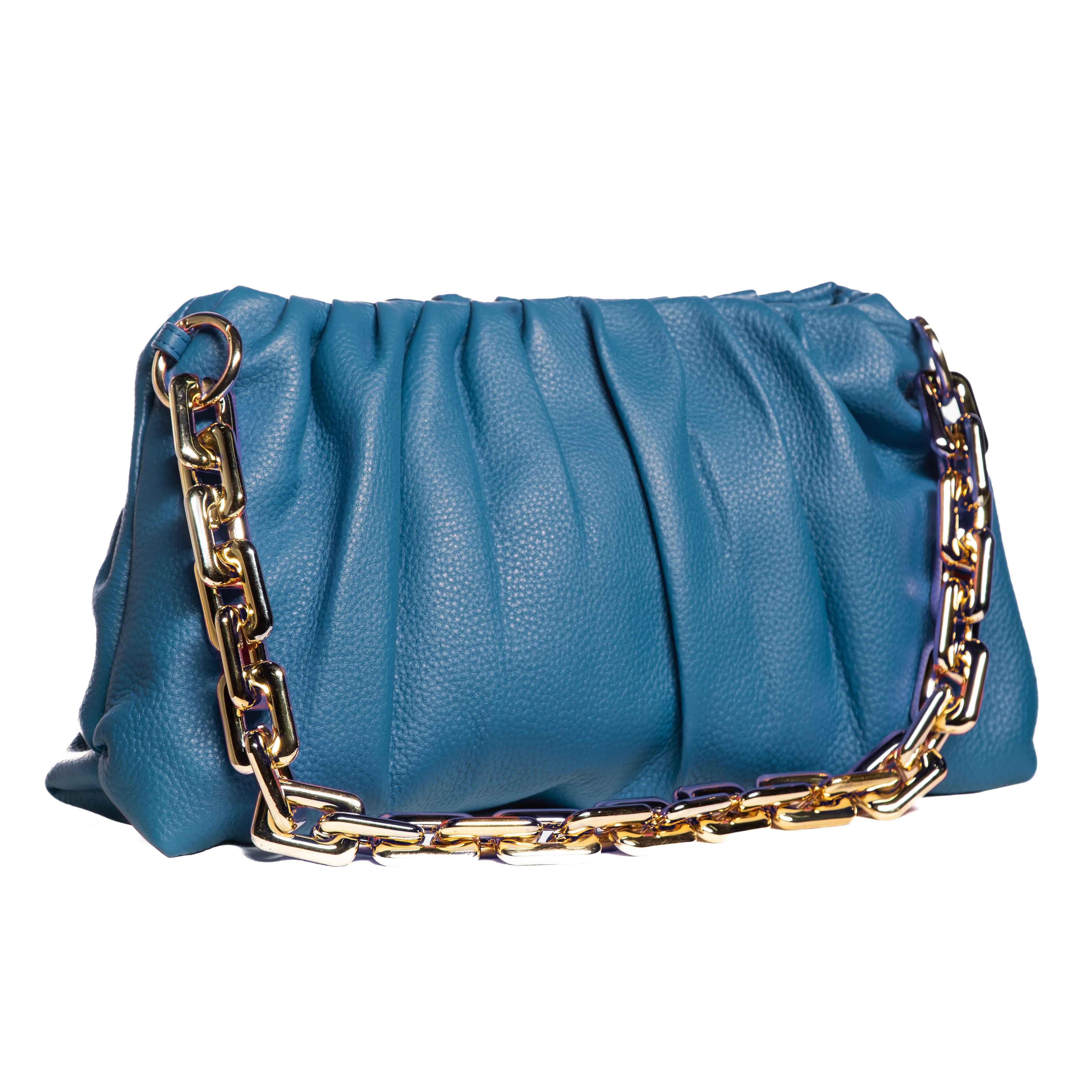 Sophia Full-Grain Leather Clutch Bag