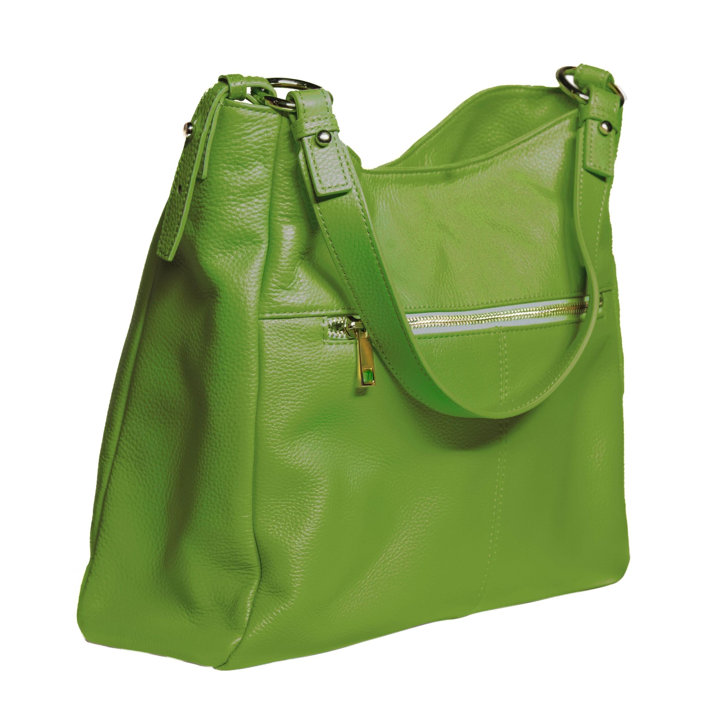 Sophia Large Full-Grain Leather Hobo Crossbody Bag for Women
