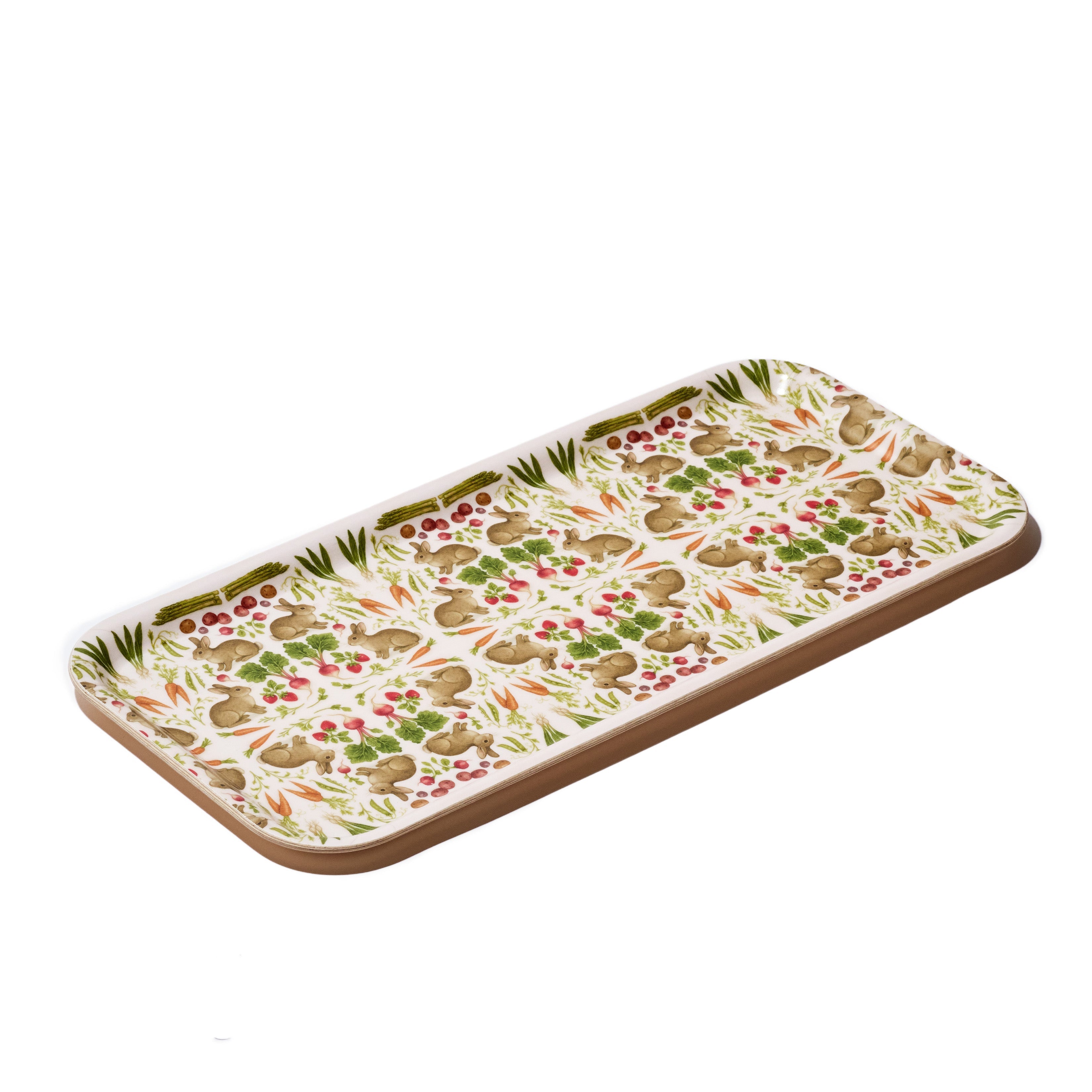 Spring Garden Narrow Birchwood Small Decorative Tray