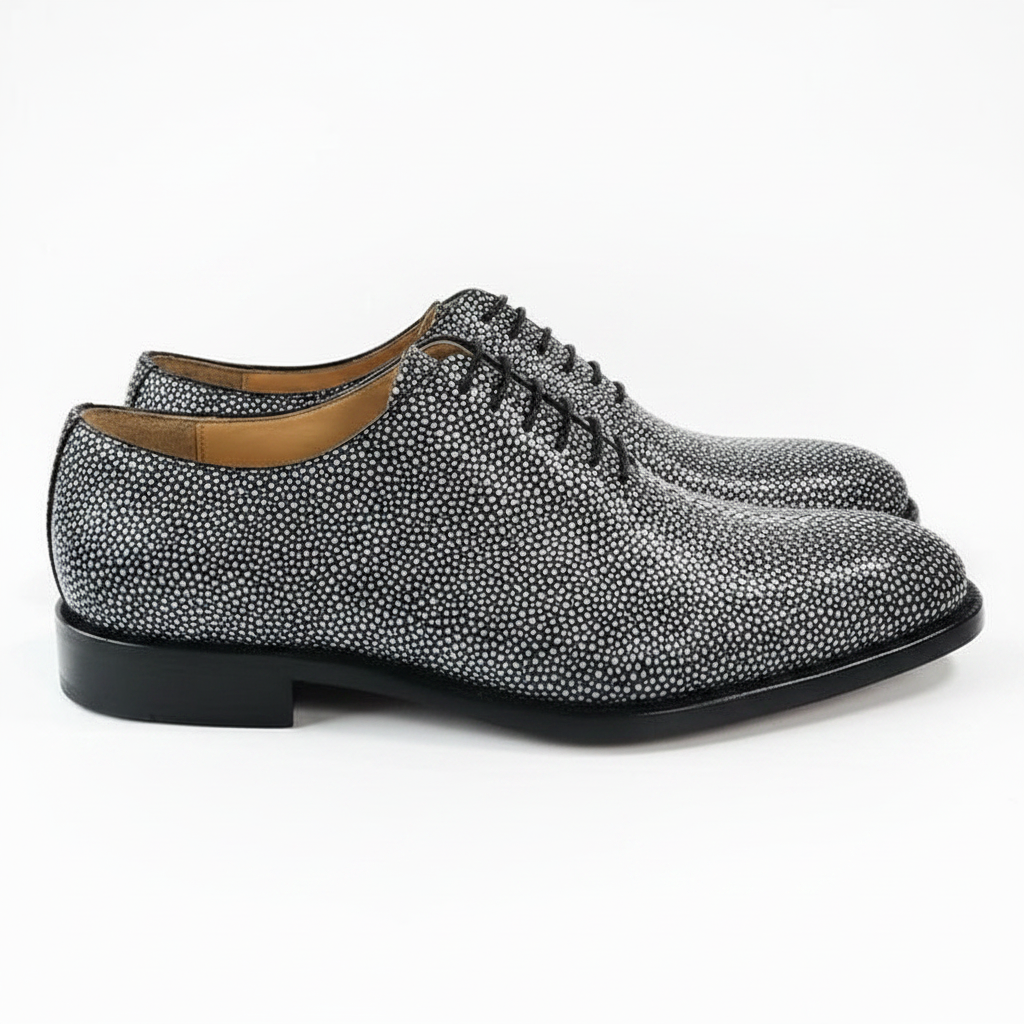 Maurice King Custom Made Stingray Lace-Up Shoe - Grey