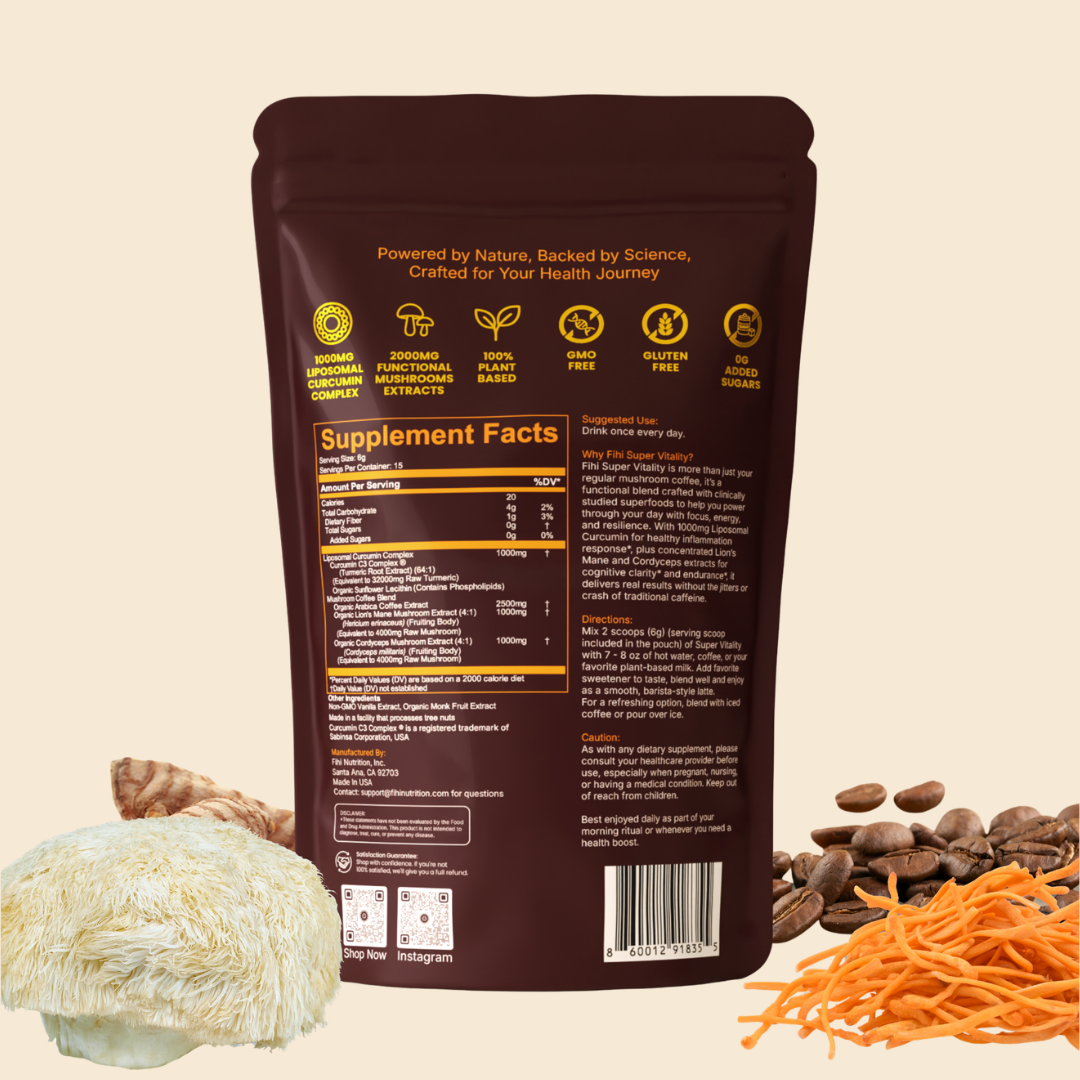 Super Vitality - Curcumin Mushroom Coffee