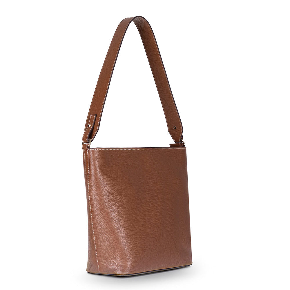 Elena Women’s Leather Tote Bag – Genuine Leather Shoulder Bag for Everyday Function | Minimal & Handcrafted