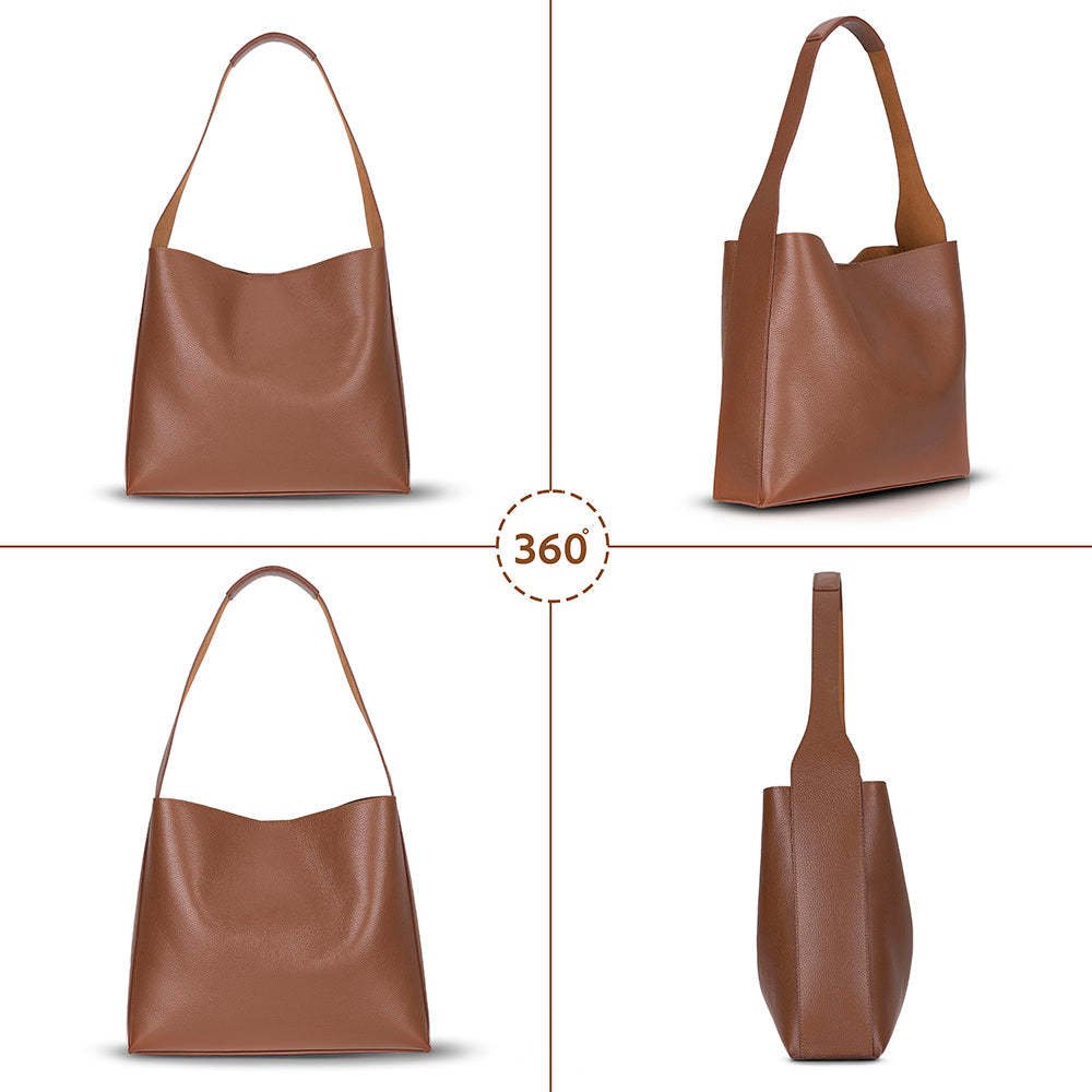 Stella Leather Women’s Tote Bag – Genuine Leather Shoulder Bag for Everyday Elegance | Minimal & Handcrafted