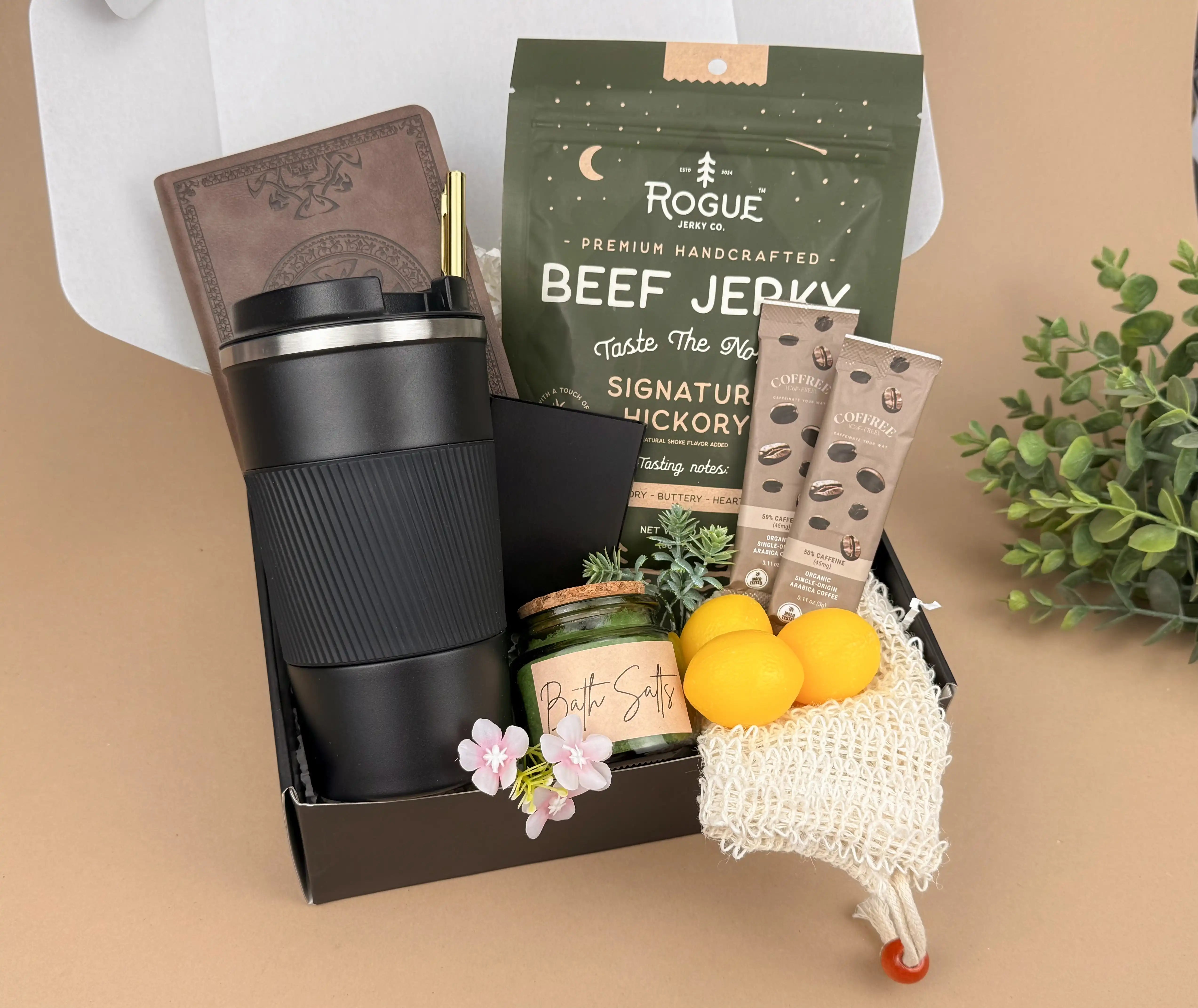 Thank You Gift Box for Him – Insulated Tumbler & Journal Set | Luxury Appreciation Gift Box