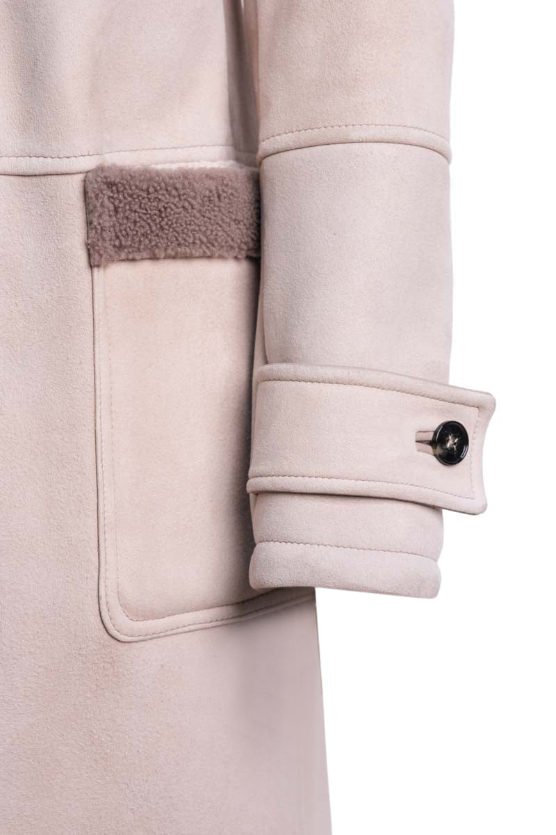 Kiton Zip-Up Lambskin-Shearling-Cashmere Coat