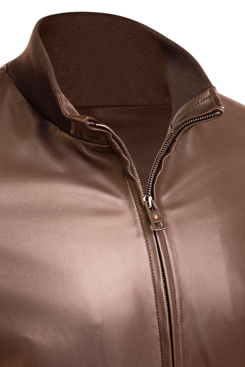 Kired by Kiton INN Lambskin-Virgin Wool Bomber