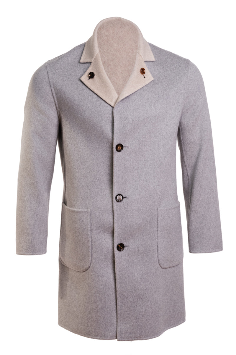 Kired by Kiton PARANA1 Cashmere Reversible Overcoat