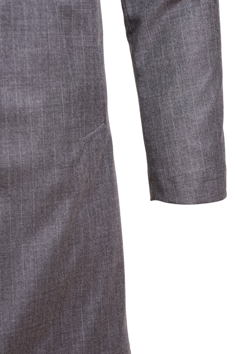 Kired Kata Pinstriped Virgin Wool Overcoat