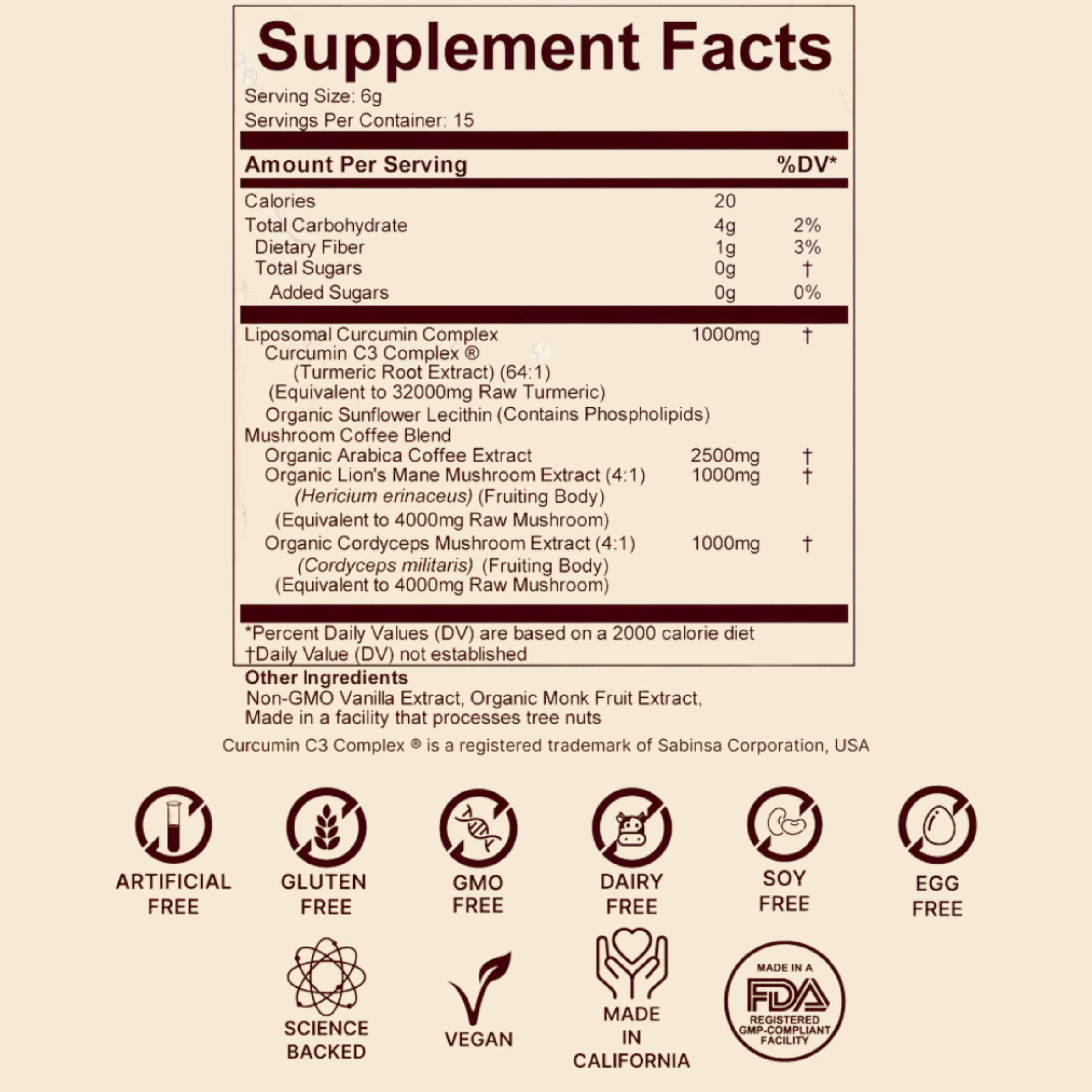 Super Vitality - Curcumin Mushroom Coffee