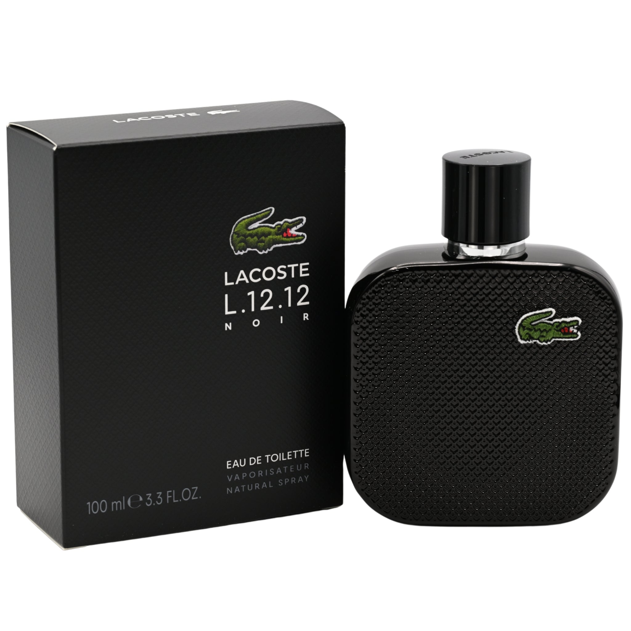 Lacoste L.12.12 Noir 3.3 oz EDT Spray for Him – Elegant Long Lasting Fragrance