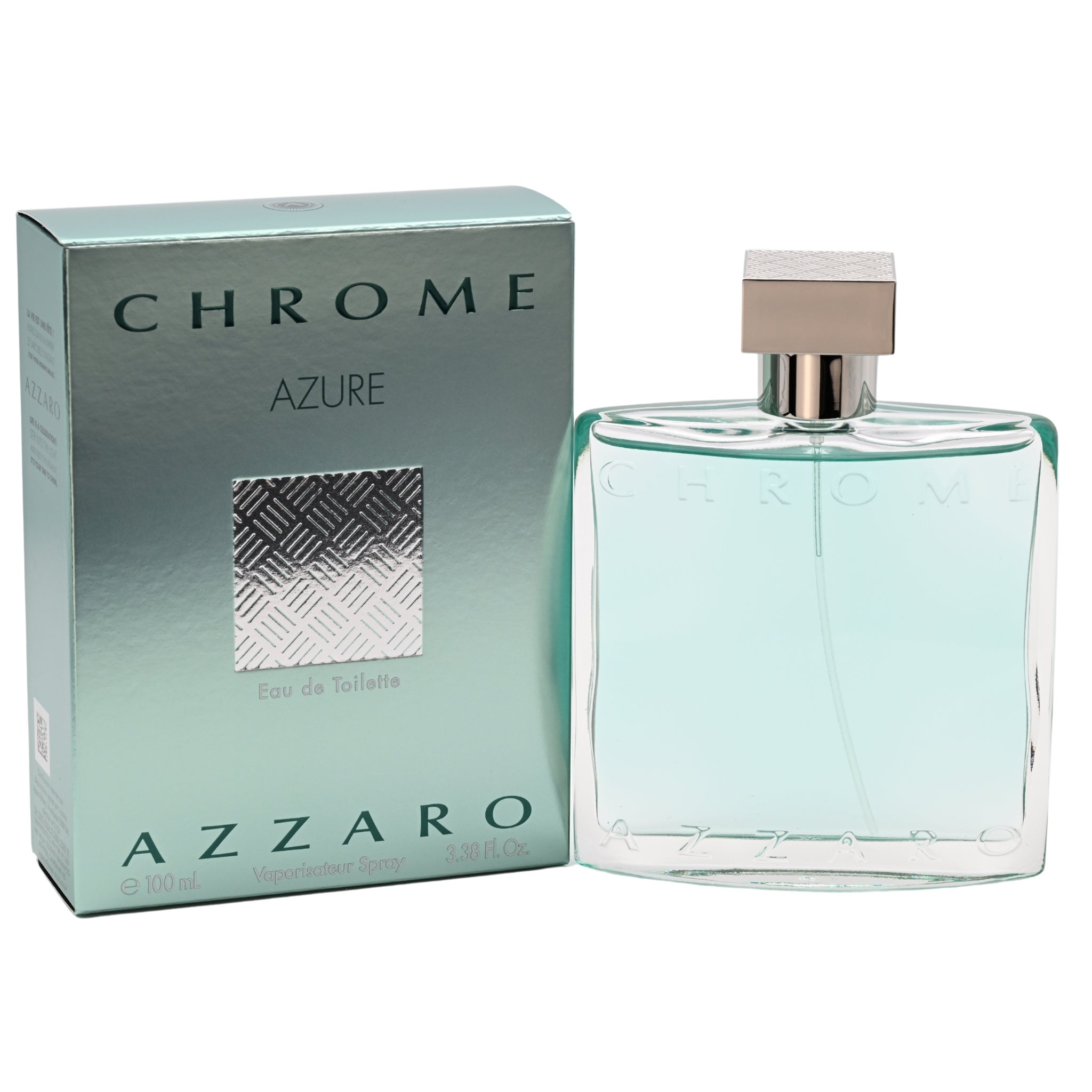 Azzaro Chrome Azure Eau De Toilette Spray for Men 3.38 oz