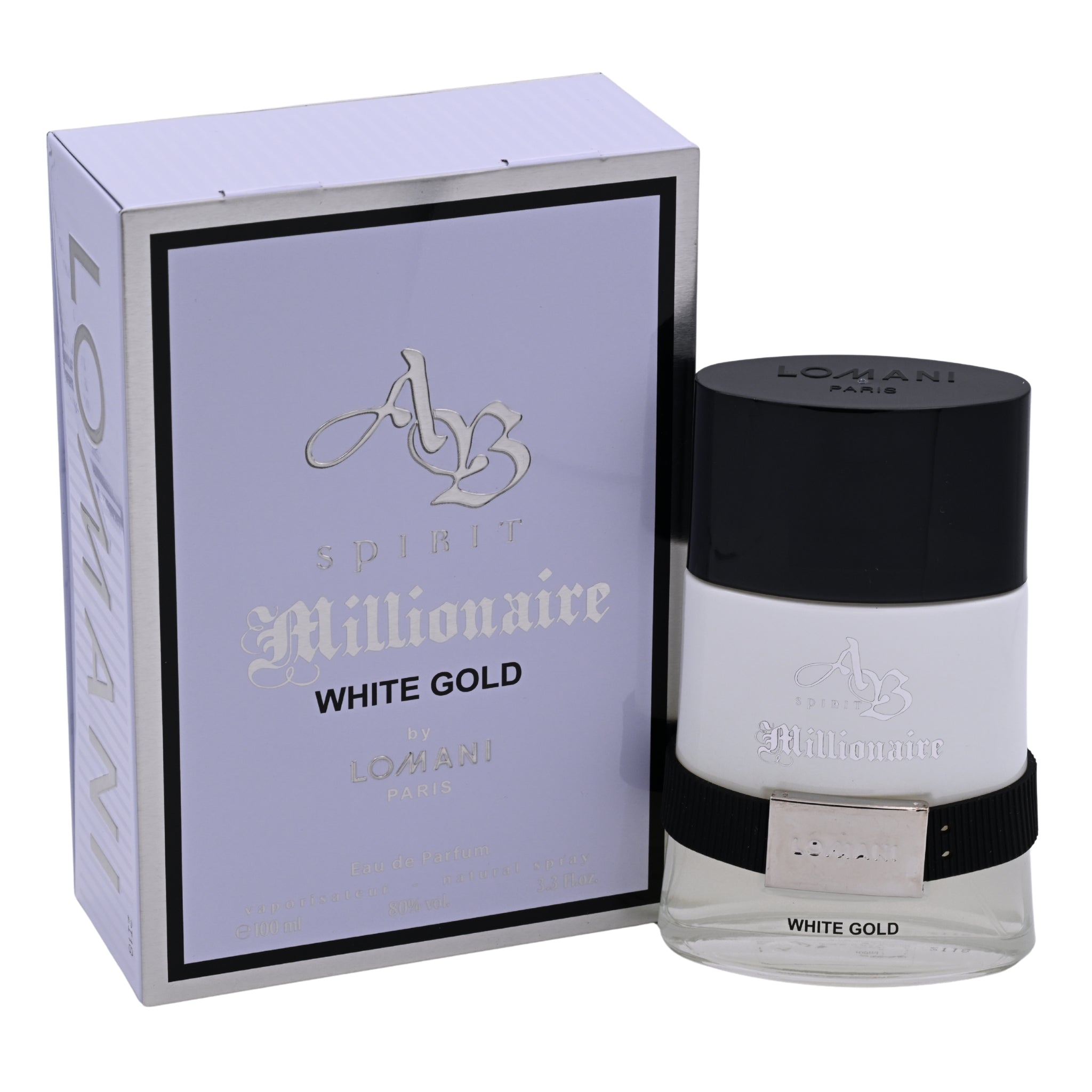 Lomani AB Spirit Millionaire White Gold Men EDP 3.4 oz / 100ml Cologne