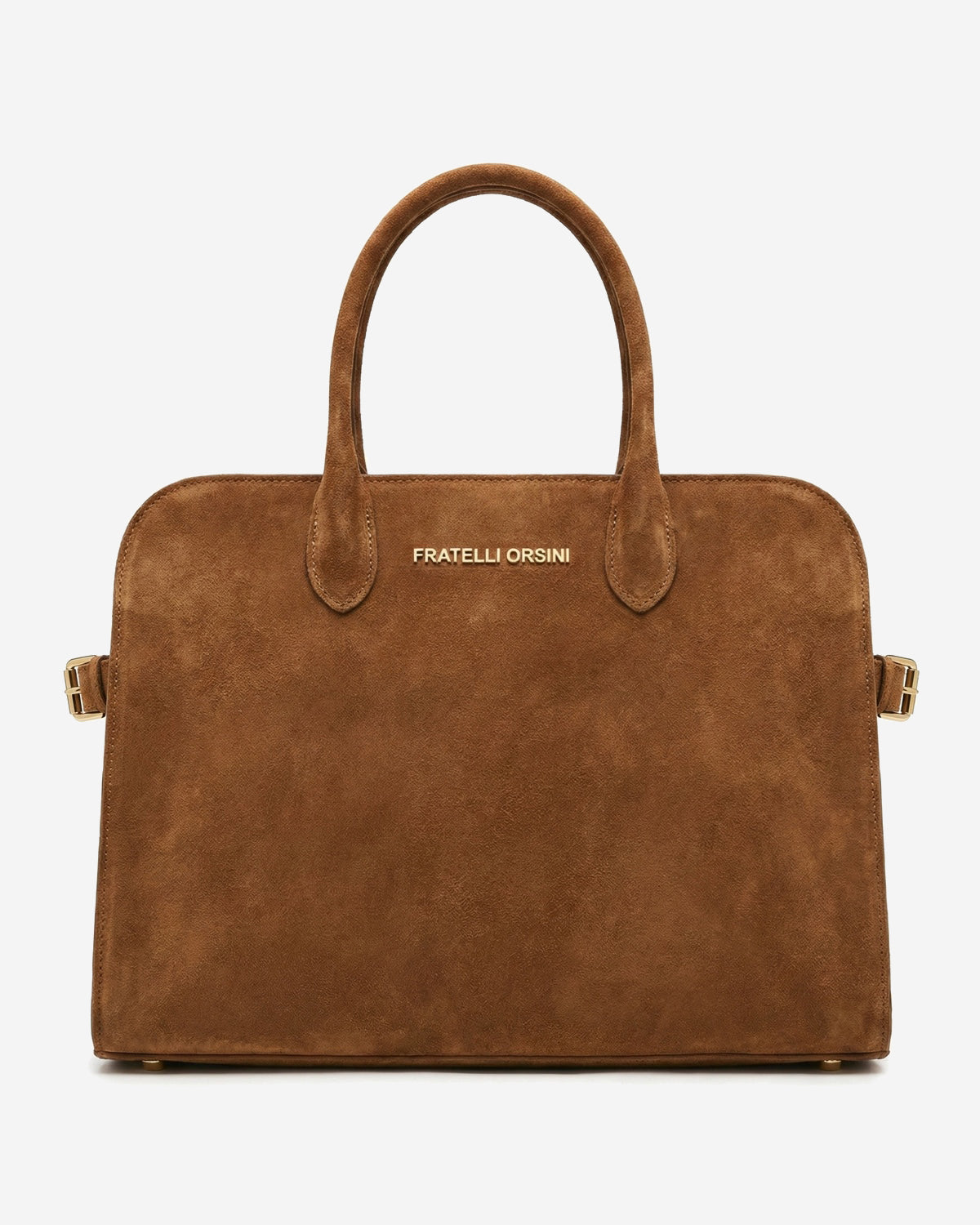 Viviana (cognac) - Italian suede leather women’s handbag