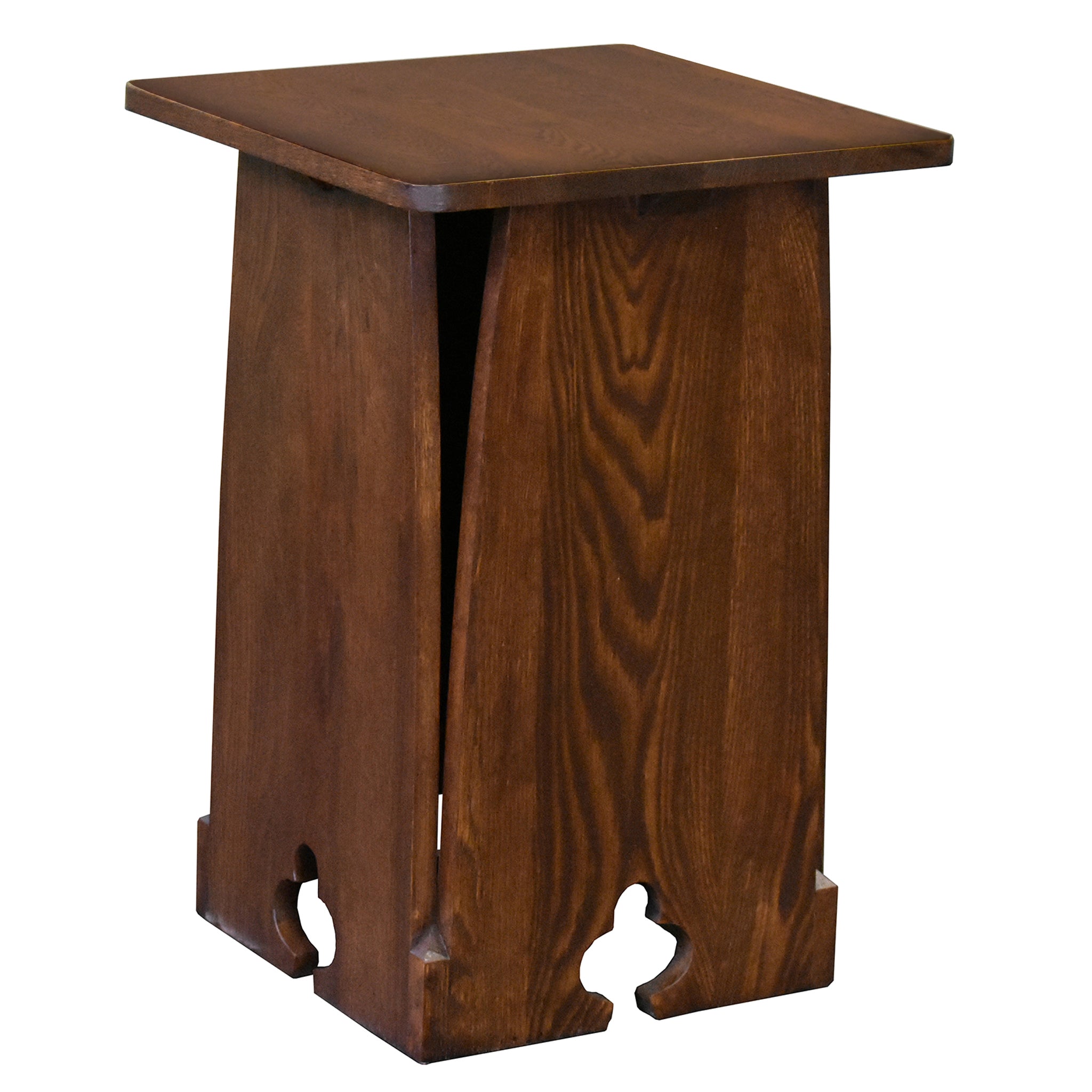 PRE-ORDER Mission Oak Tabouret Side Table - Walnut (W1)