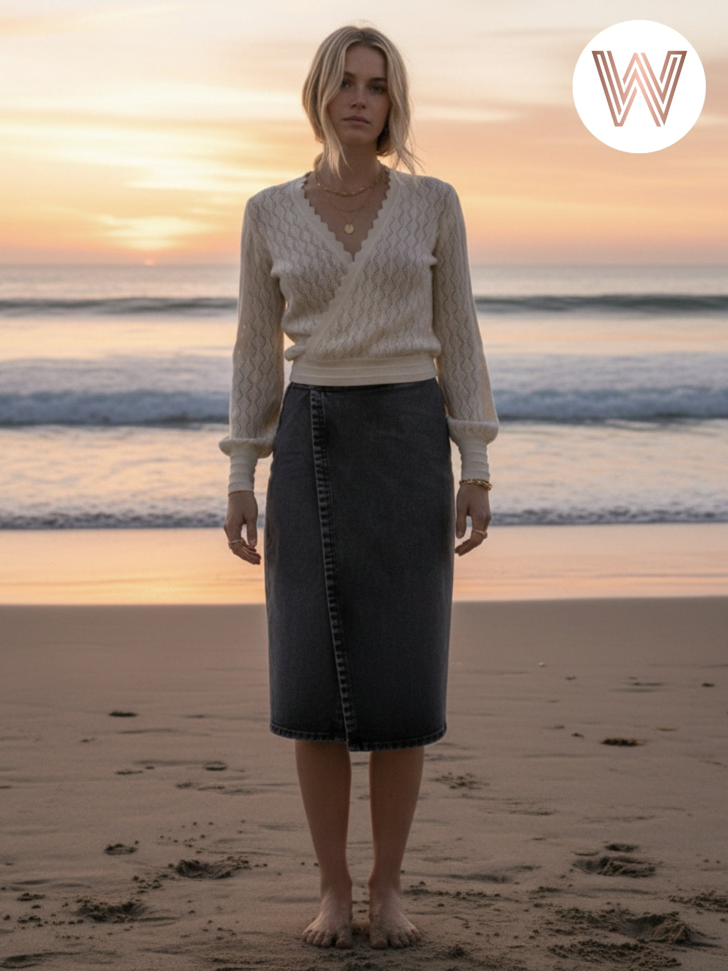 Chloe Wrap - Ecru