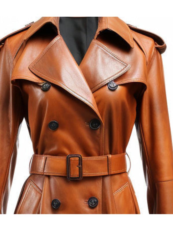 Women’s Brown Real Leather Coat