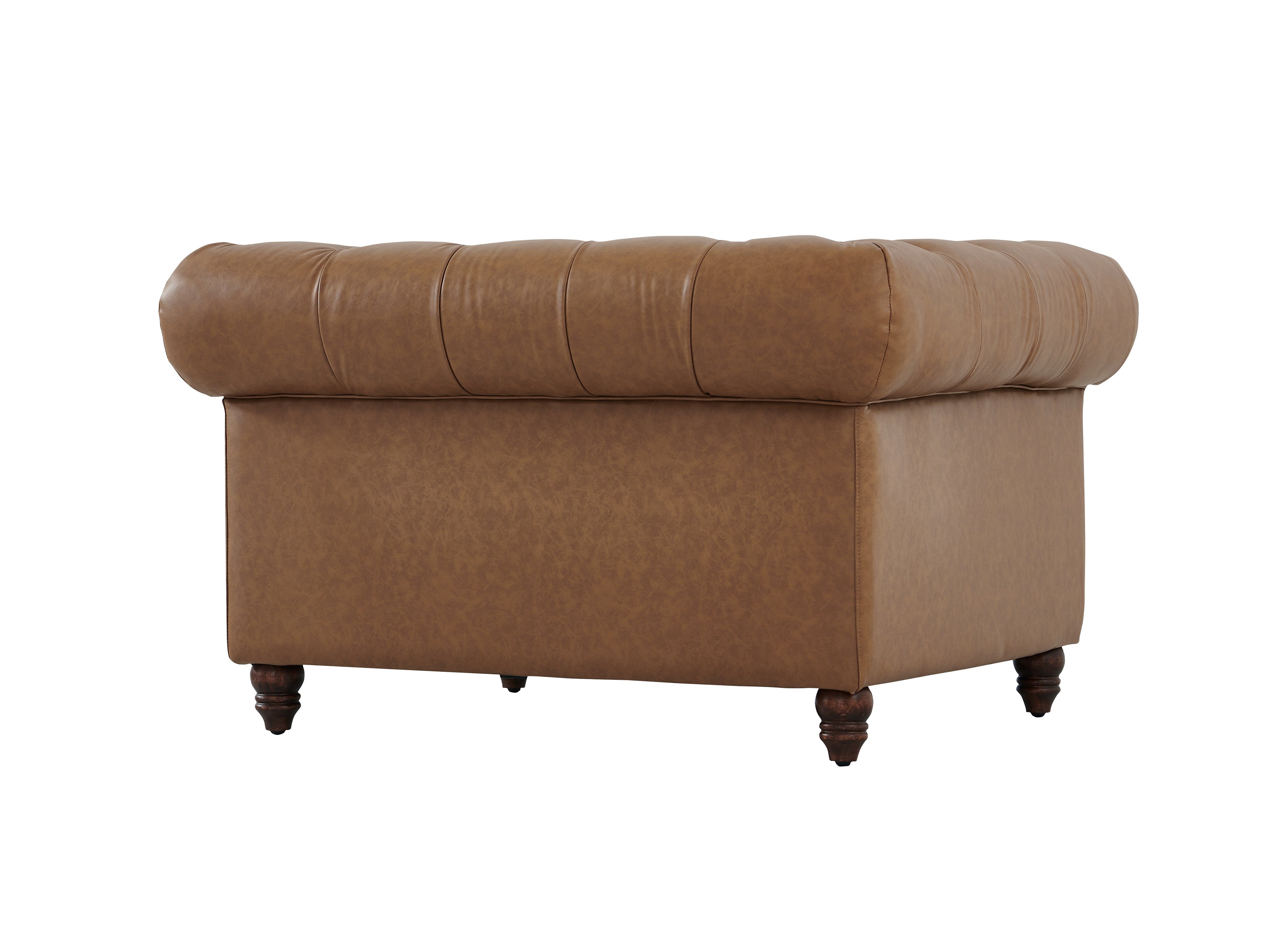Cornelia Modern Contemporary Eco Leather Arm Chair - Light Brown