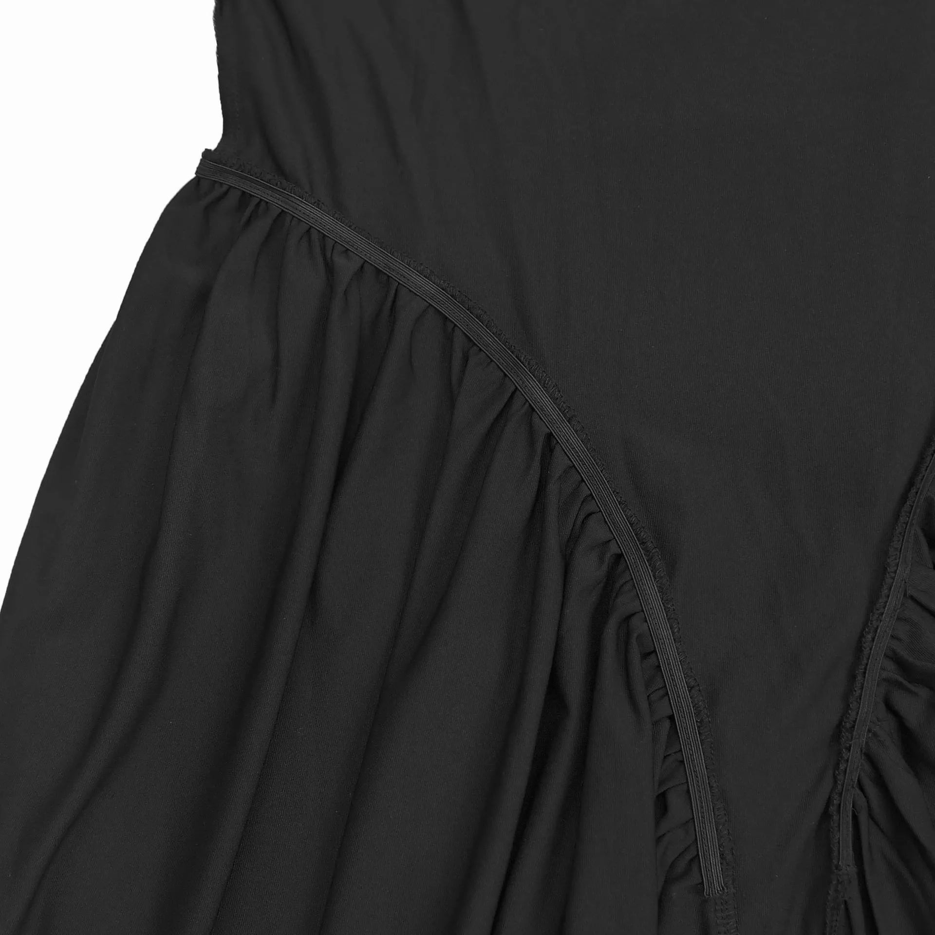 Ruched One-Shoulder Maxi Dress