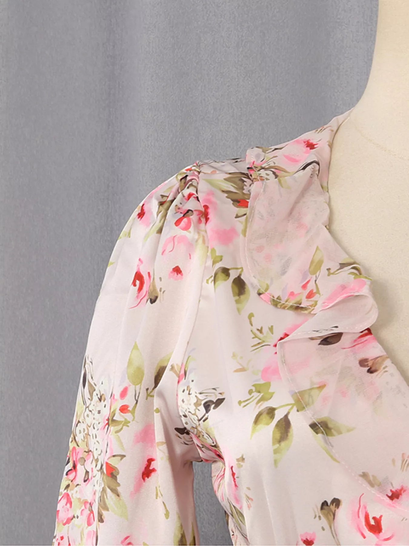 Floral Print Ruffle Mini Dress