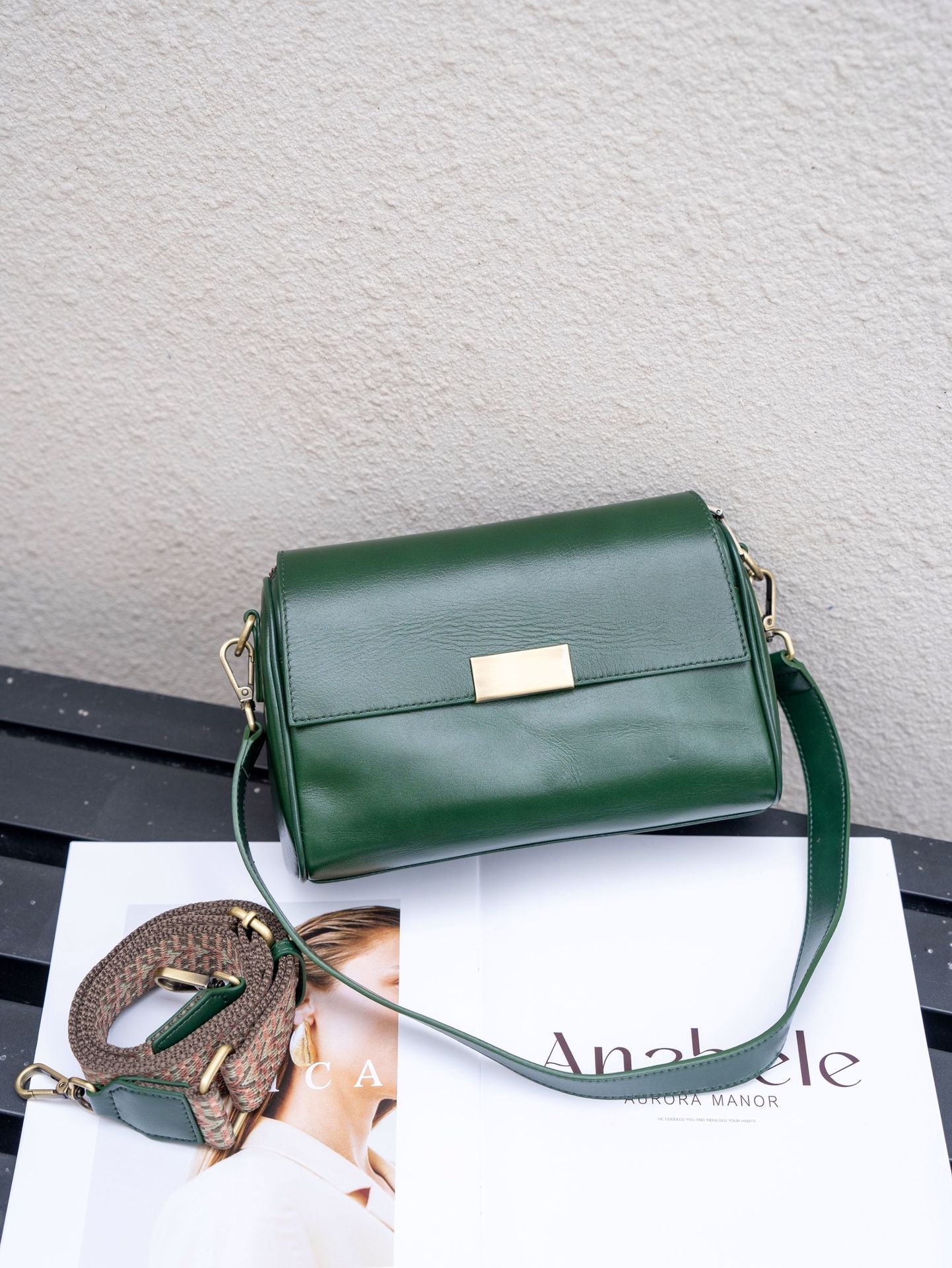 Baidi Leather Women's Bag 2025 New Genuine Leather Crossbody Bag, Top-Grain Vegetable-Tanned Cowhide Shoulder Bag, Light Luxury Commuter Bag