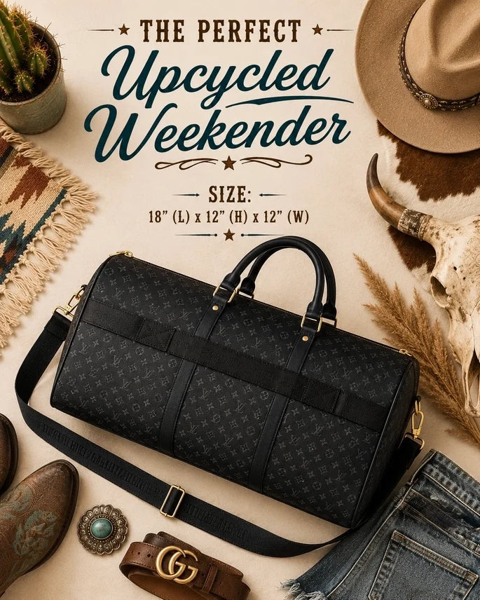 Western Luxe Upcycled Weekender Bag