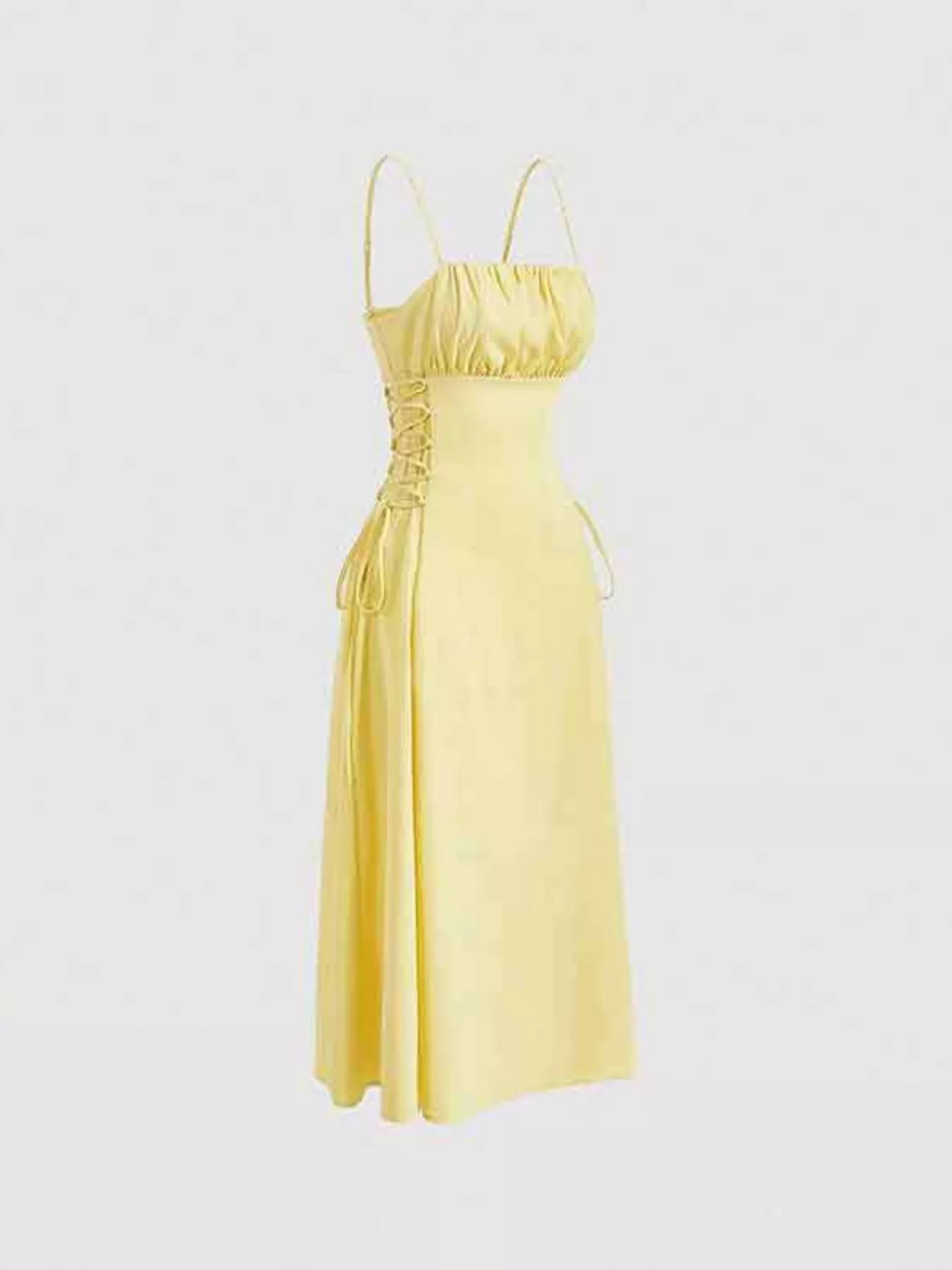 Lace-Up Side A-Line Cami Dress