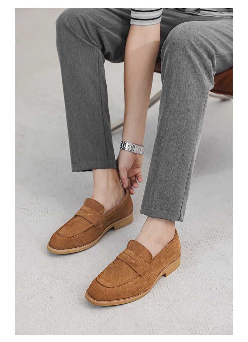 Formal Business-Casual Leather Mens Slip-On Loafers