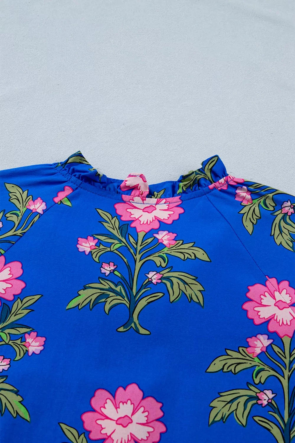 V Neck Short Sleeve Loose Flower Dress
