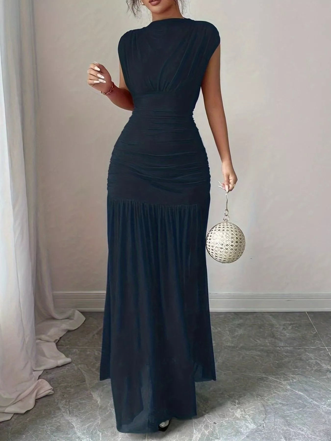 Ruched Bodycon Maxi Dress