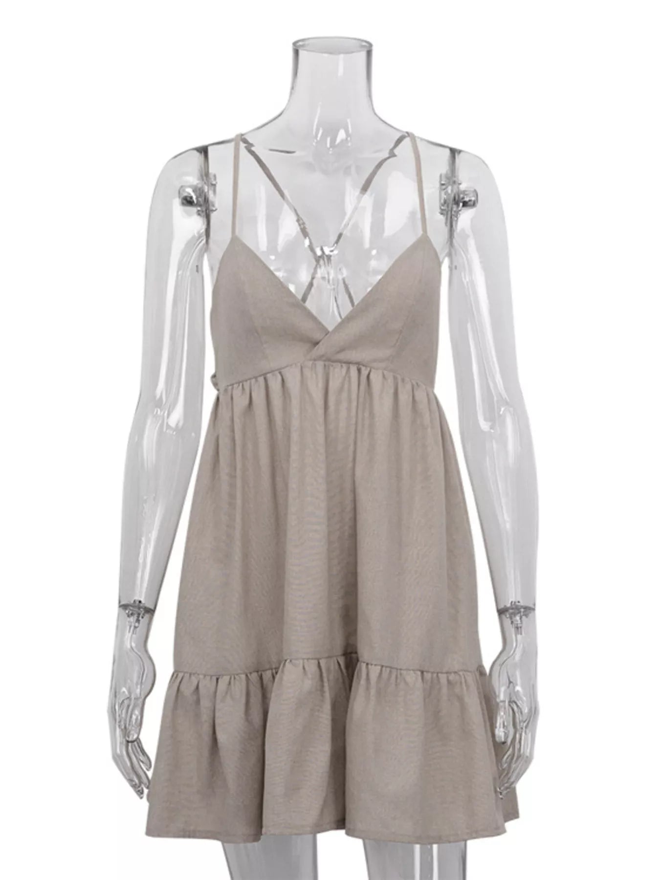 Backless Spaghetti Strap Mini Dress