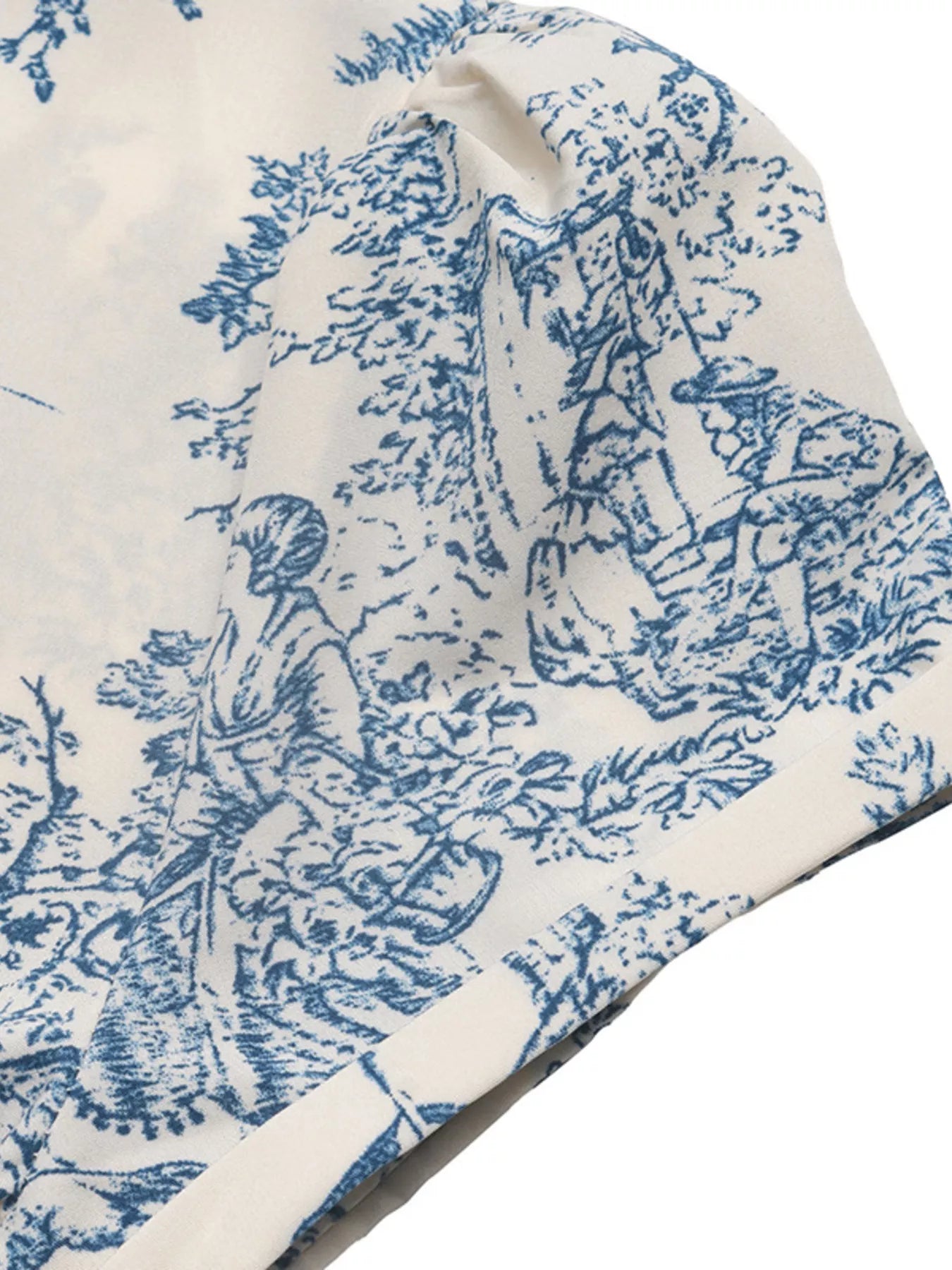 Printed Short Sleeve Midi Dress