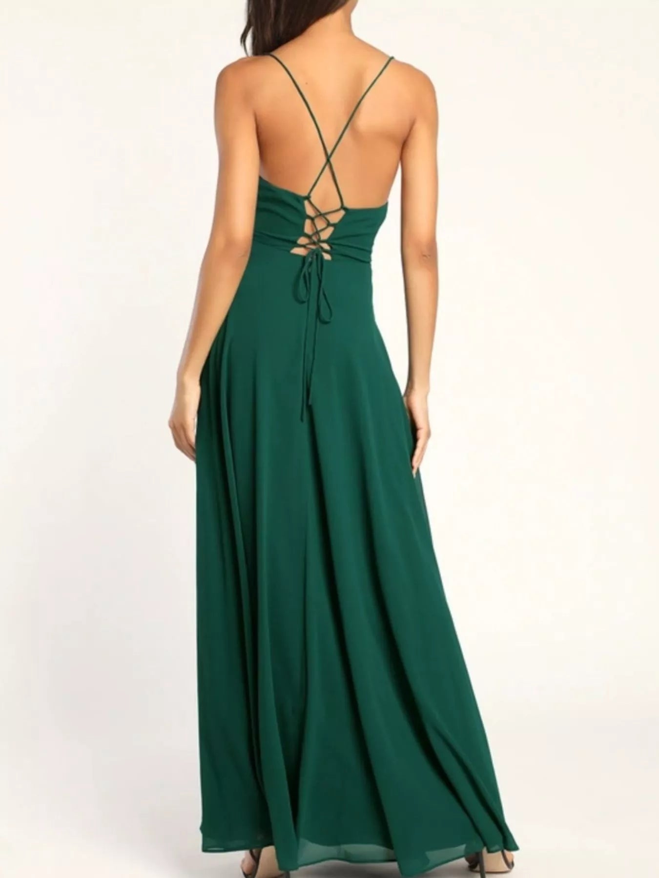Slit Cowl Neck Maxi Dress