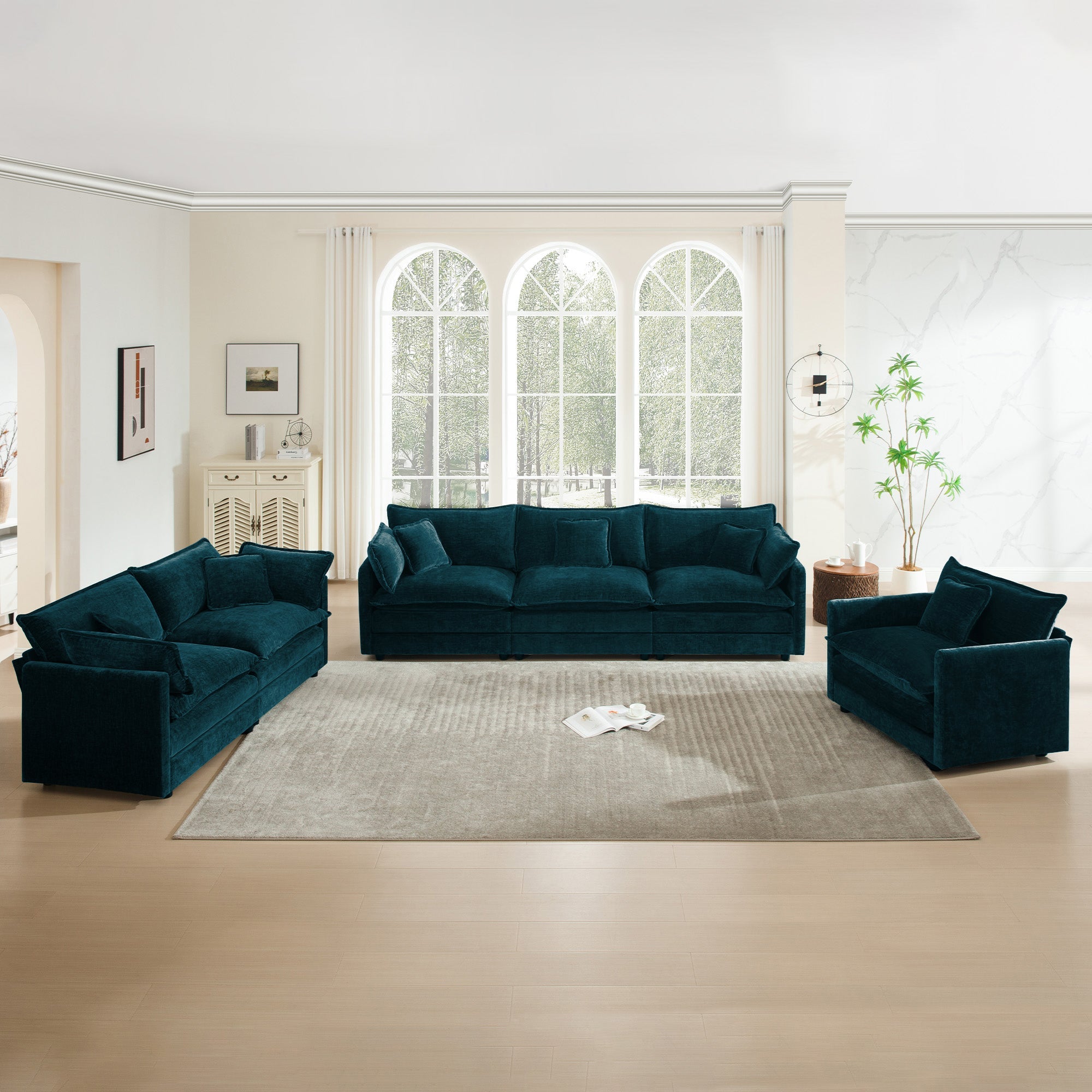 Modern Sofa Couch 3 Piece Set