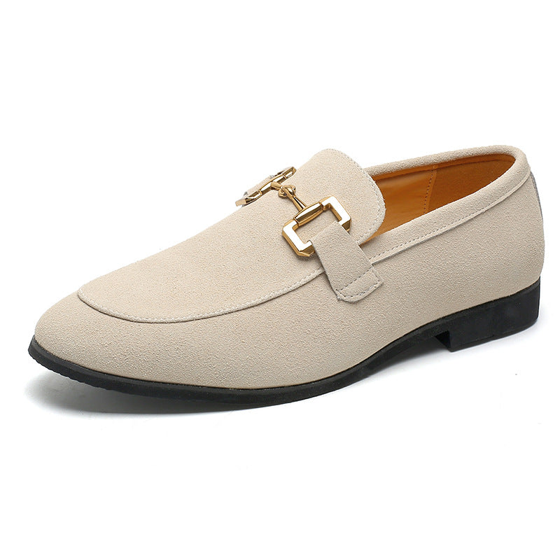 Mens Solid-Colored Glossy Casual Leather Dress Shoes For The Office
