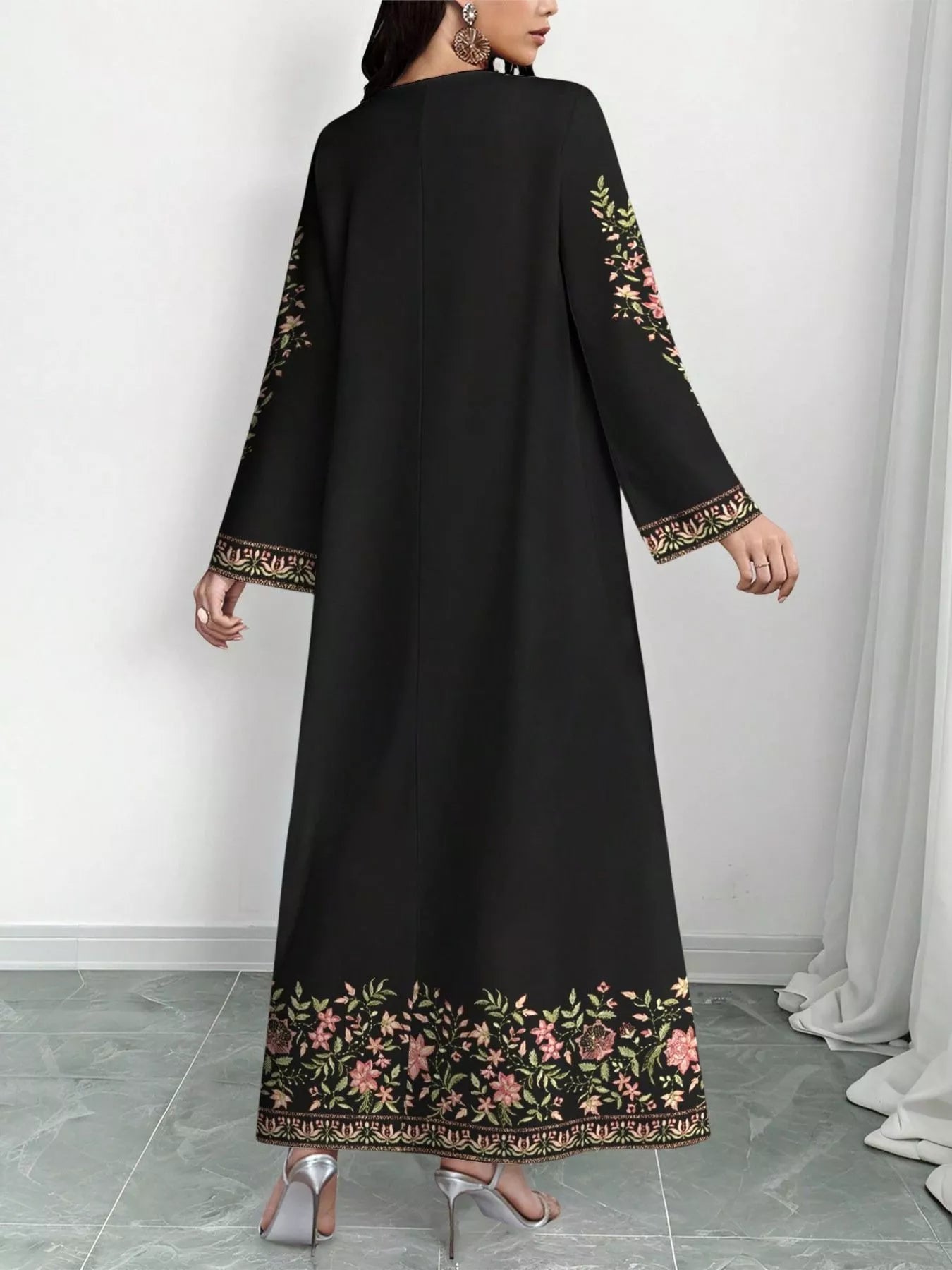 Floral Long Sleeve Maxi Dress