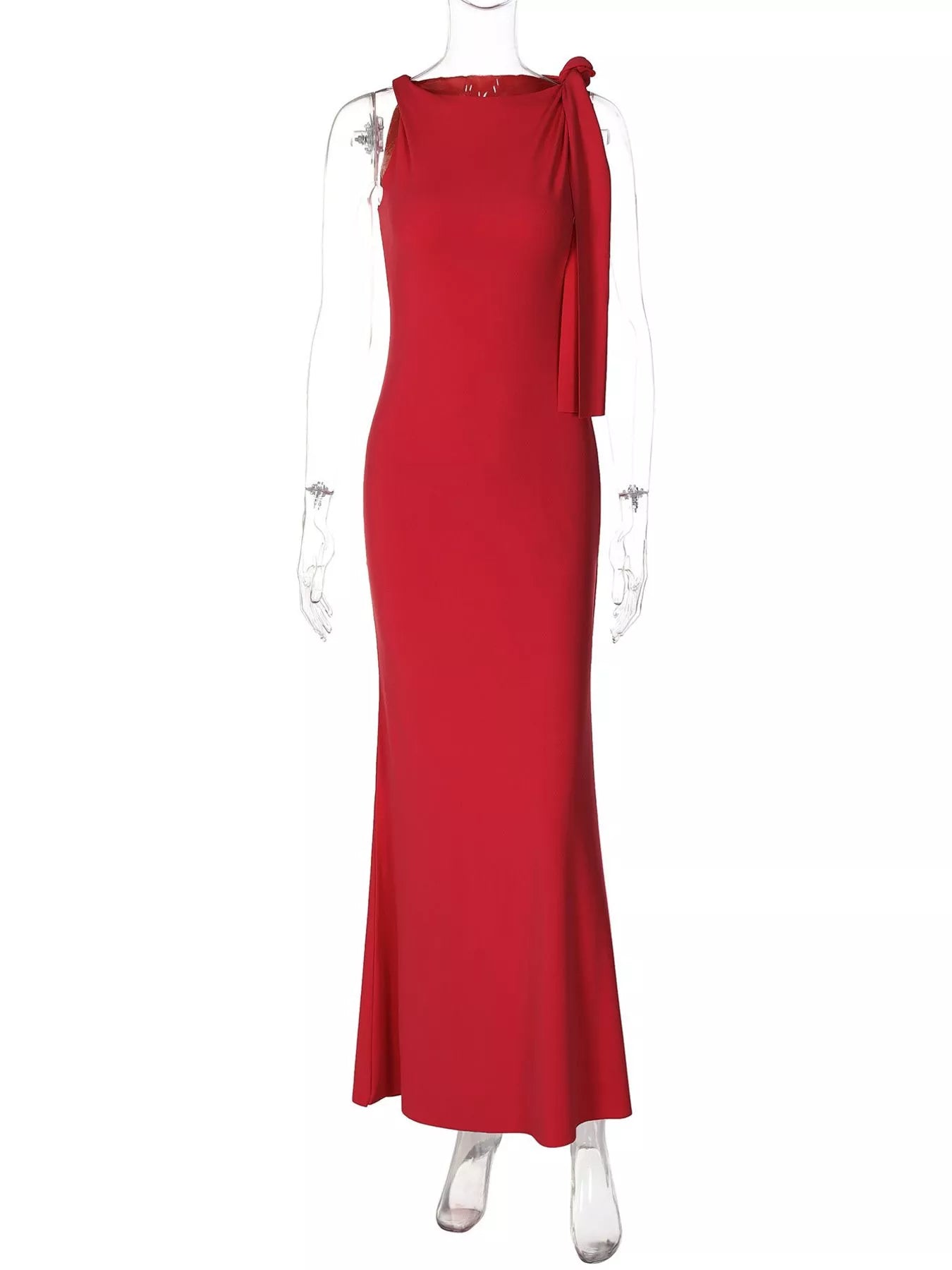 Sleeveless Maxi Dress with Draping Detail