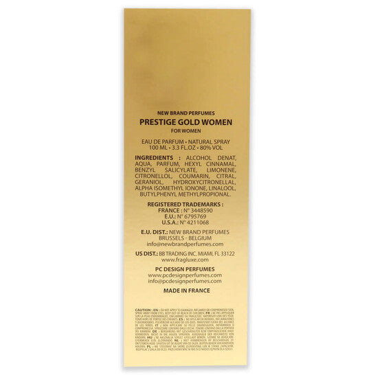 New Brand Prestige Gold Women 3.3 oz EDP Spray