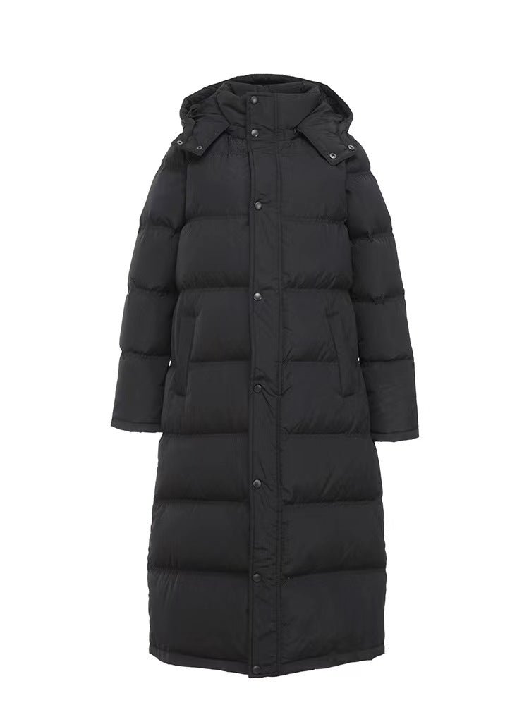 New Long Down Jacket Female Ultralong Overknee Thickened White Duck Down Coat