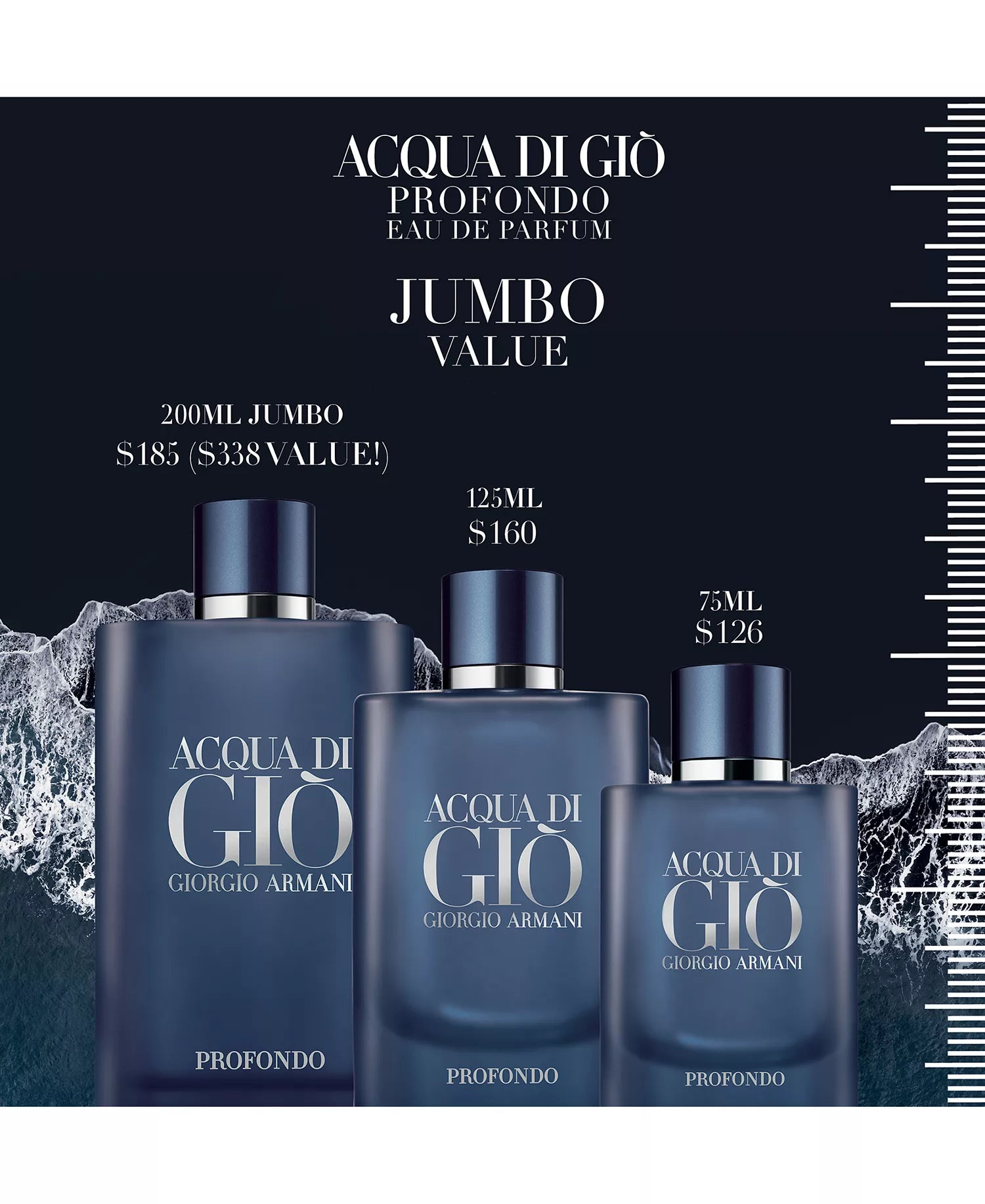 Giorgio Armani Acqua Di Gio Profondo Eau de Parfum 4.2 oz Spray for Men