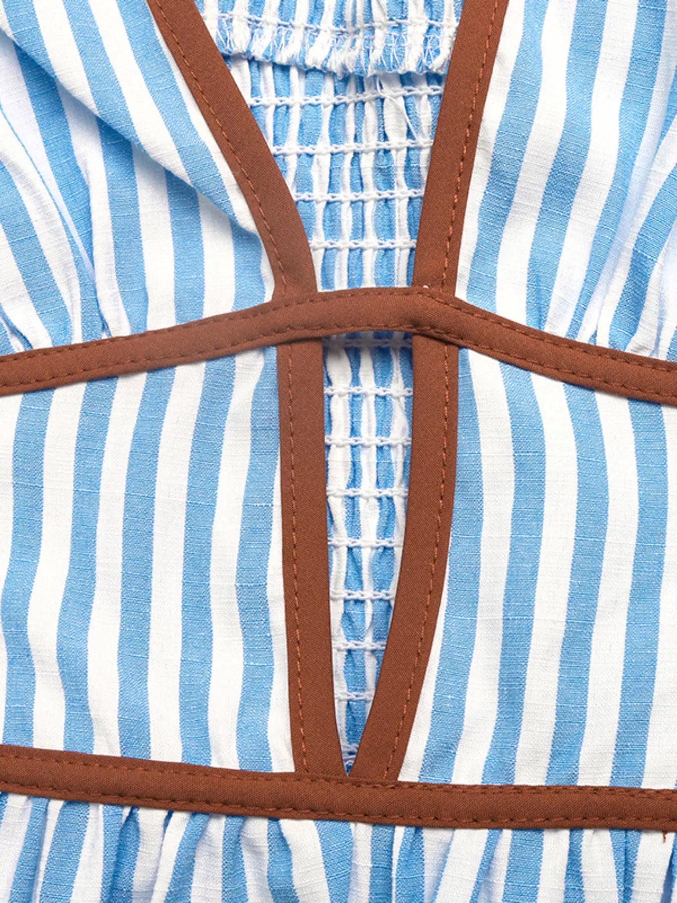 Striped Halter Neck Maxi Dress