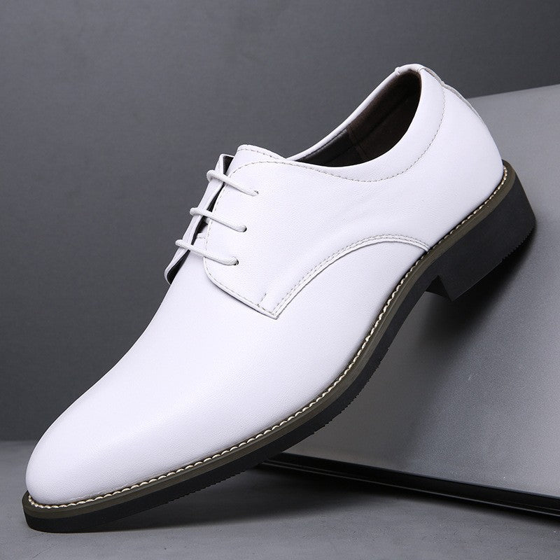 Mens Leather Shoes British-style Pointed-toe Breathable Formal Business Wear