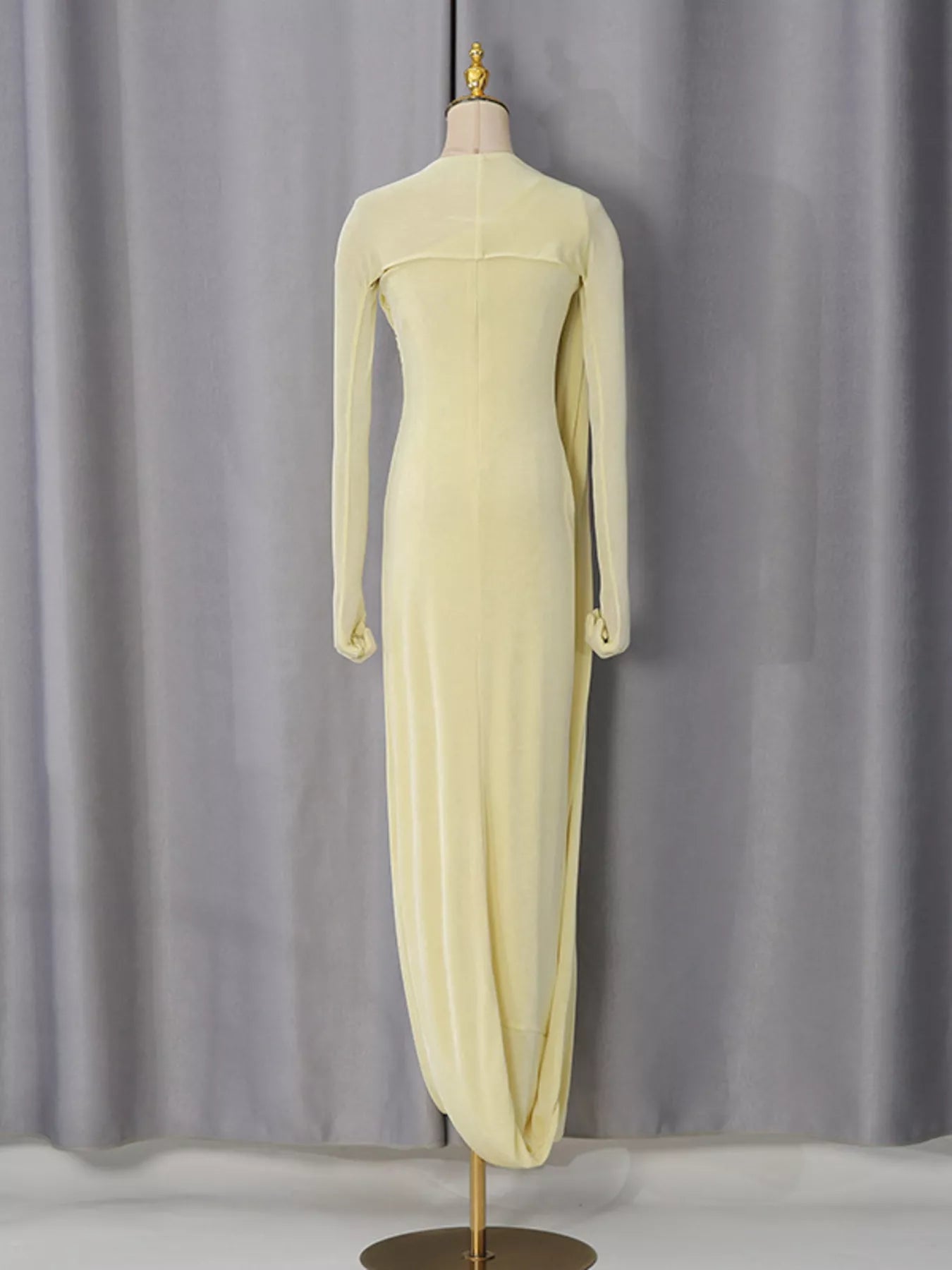 One-Shoulder Draped Maxi Dress