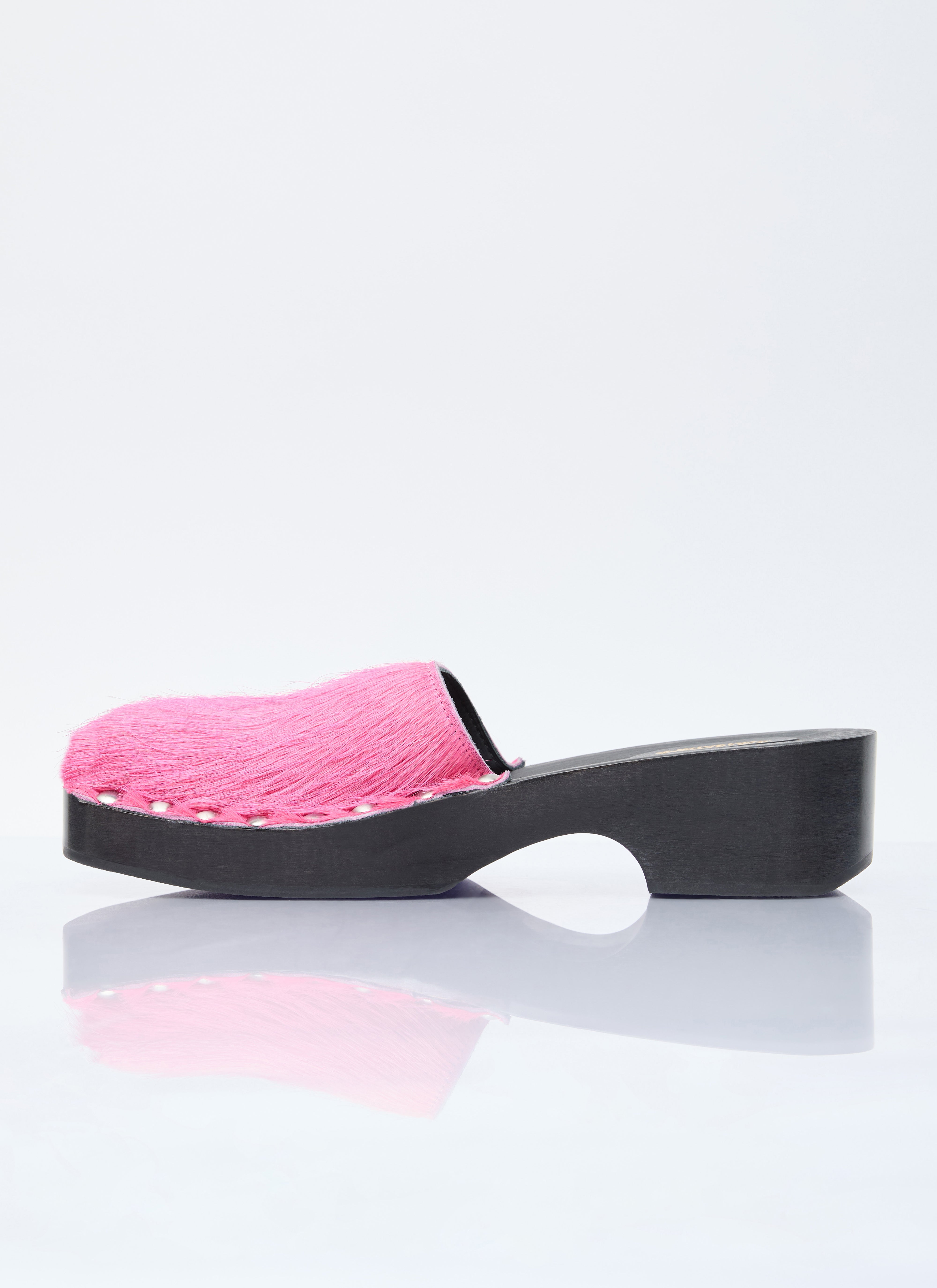 Acne Studios Women Hairy Wood Clogs