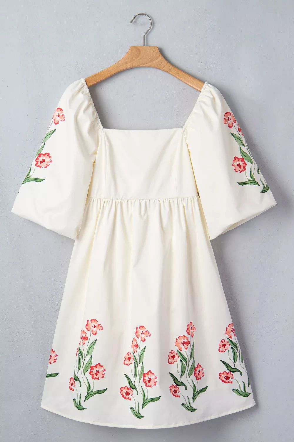 Floral Puff Sleeve Babydoll Dress