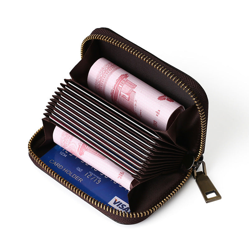 Soft Top-Grain Leather Multifunctional Coin Purse