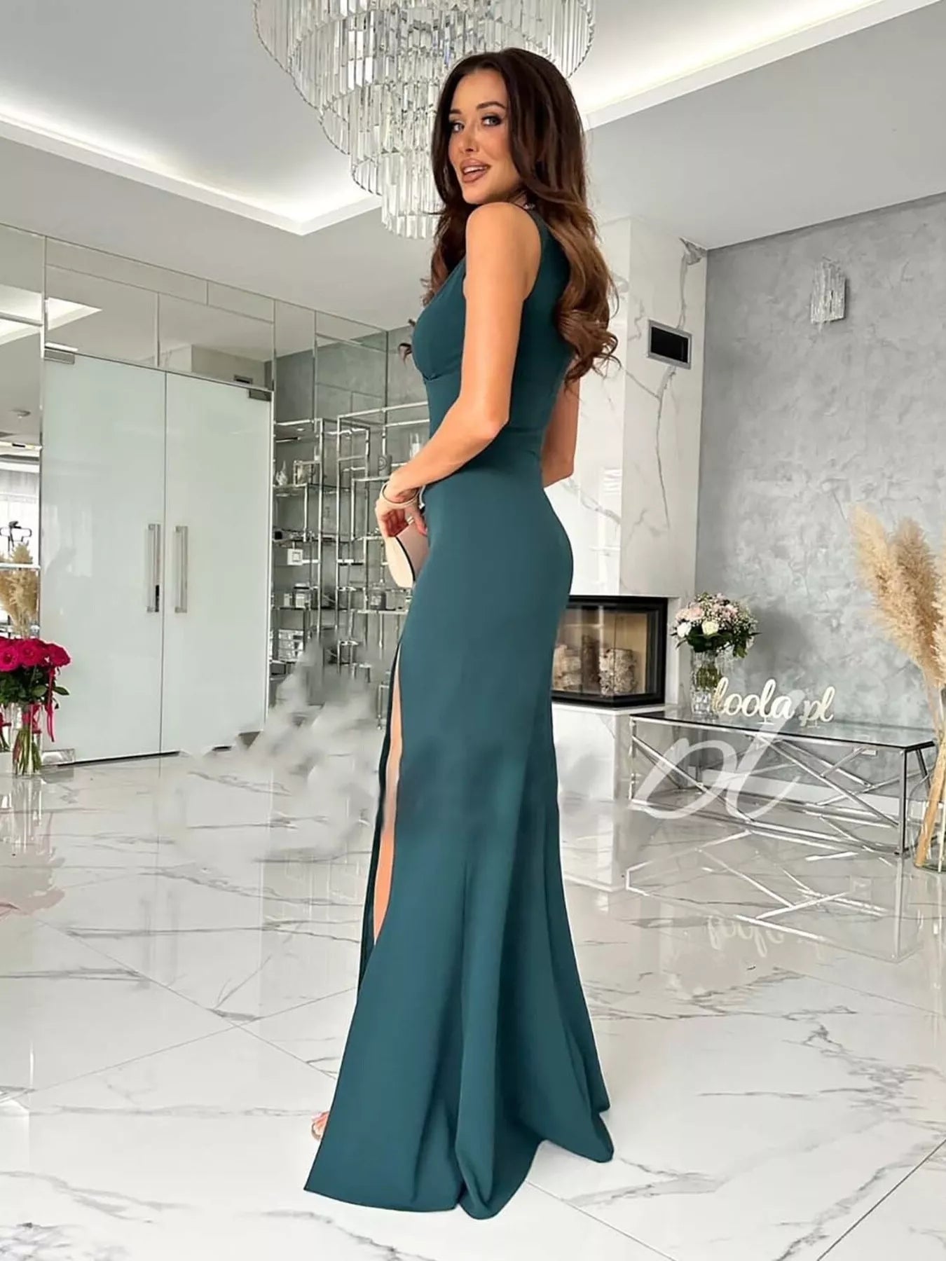 Sleeveless High Slit Maxi Dress